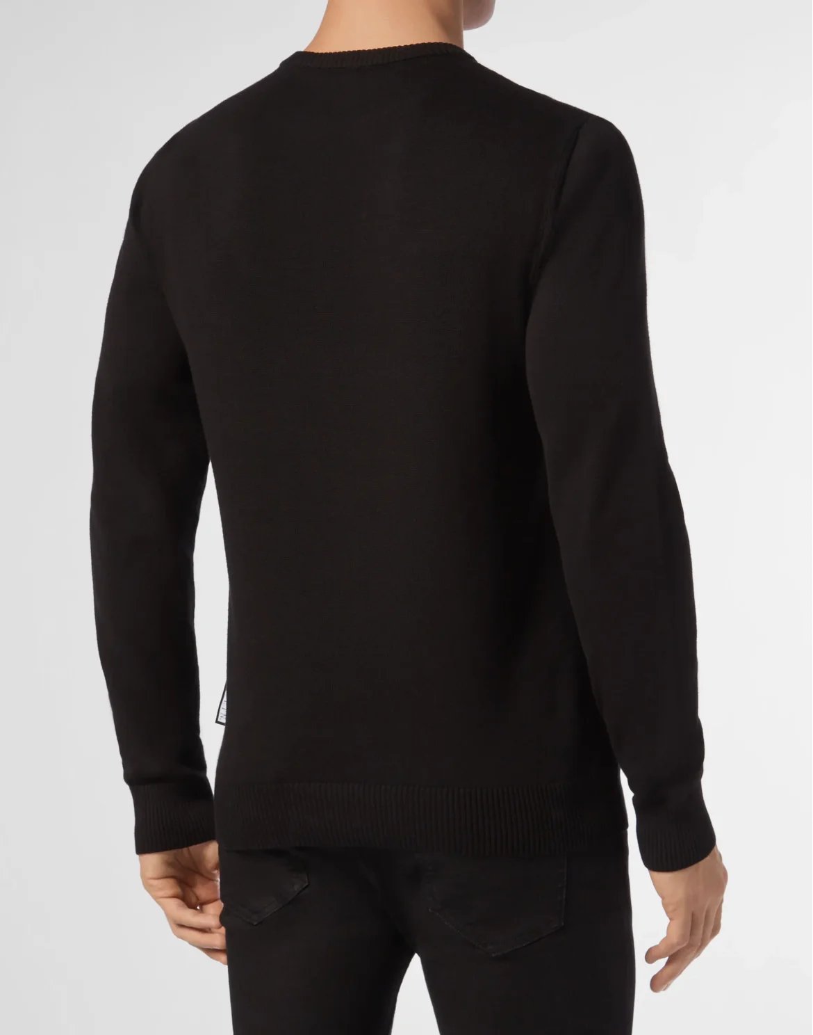 Pullover Round Neck LS Statement, цвет: Черный