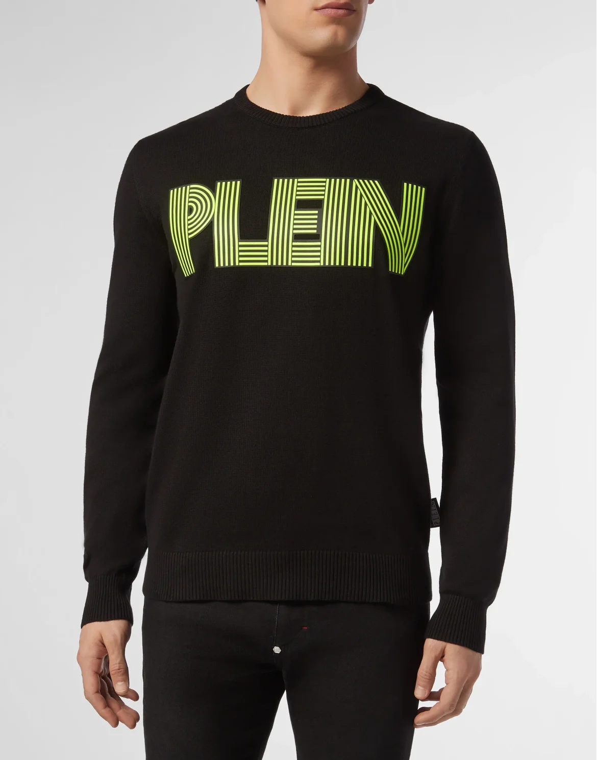 Pullover Round Neck LS Statement, цвет: Черный