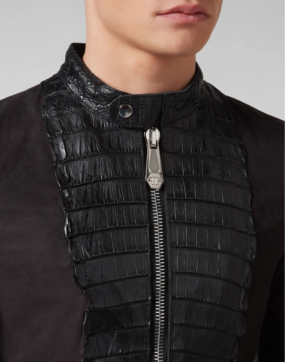 Leather Moto Jacket Luxury, цвет: Черный