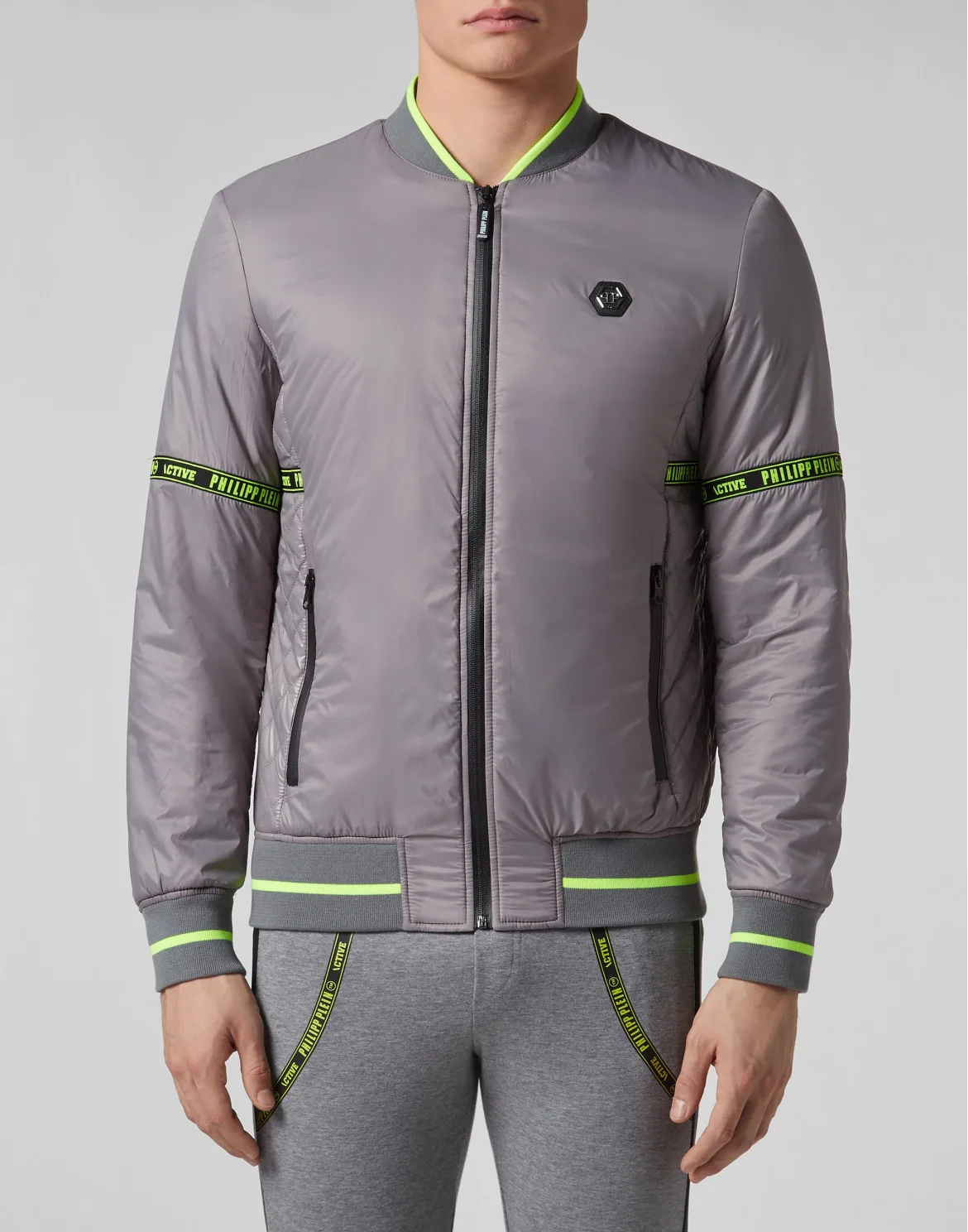 Nylon Jacket Philipp Plein TM, цвет: Серый