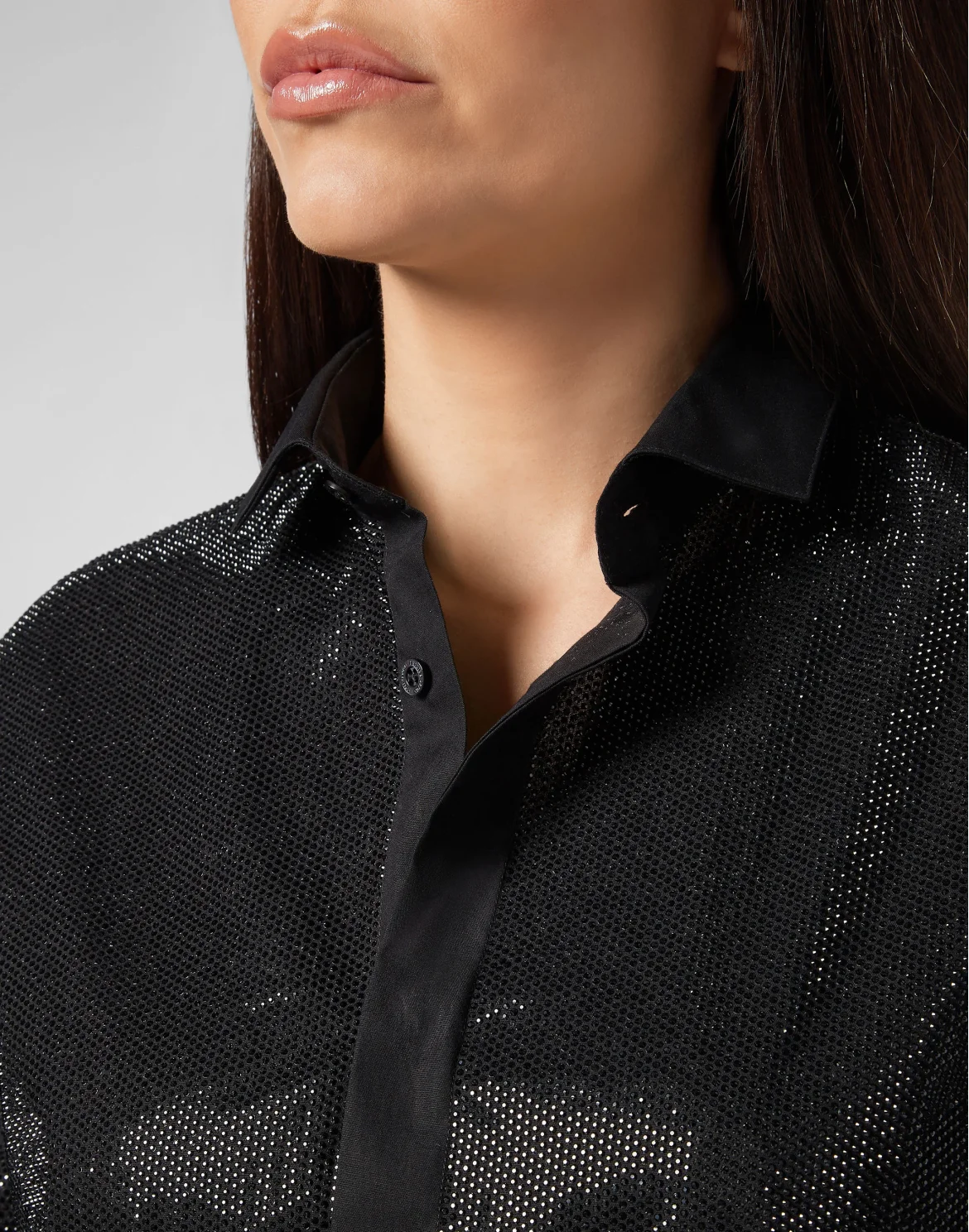 Shirt Platinum Cut SS Crystal, цвет: Черный