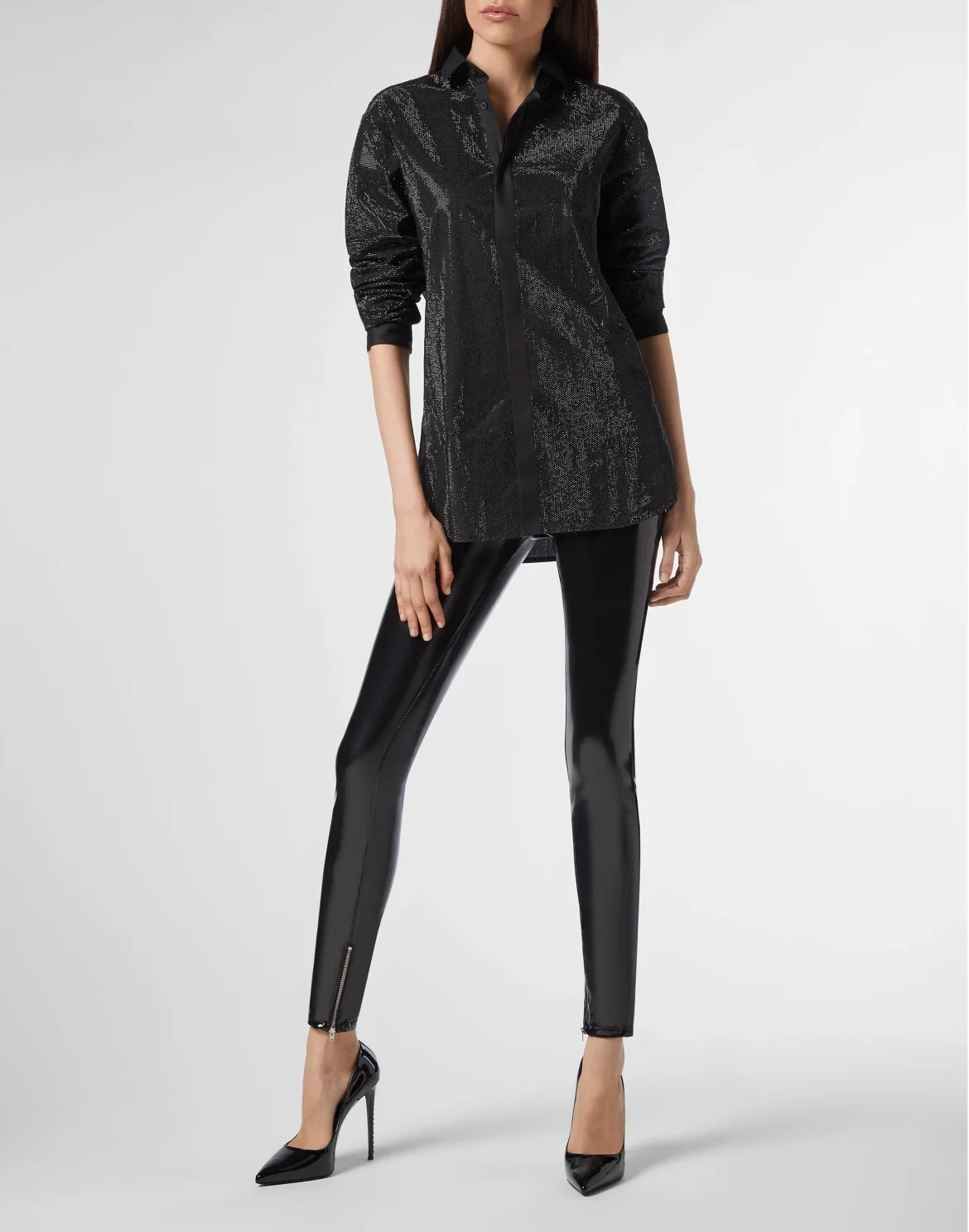 Shirt Platinum Cut SS Crystal, цвет: Черный
