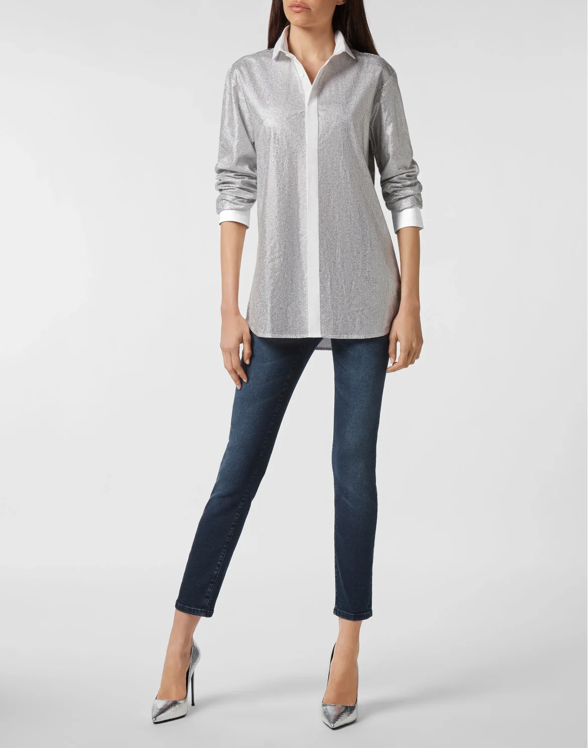 Shirt Platinum Cut SS Crystal, цвет: Серебристый