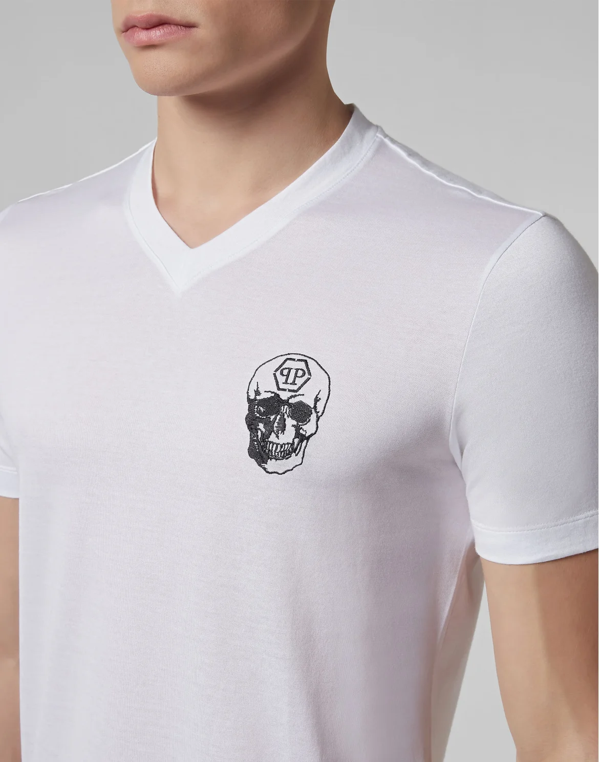 T-shirt Round Neck SS Skull, цвет: Белый