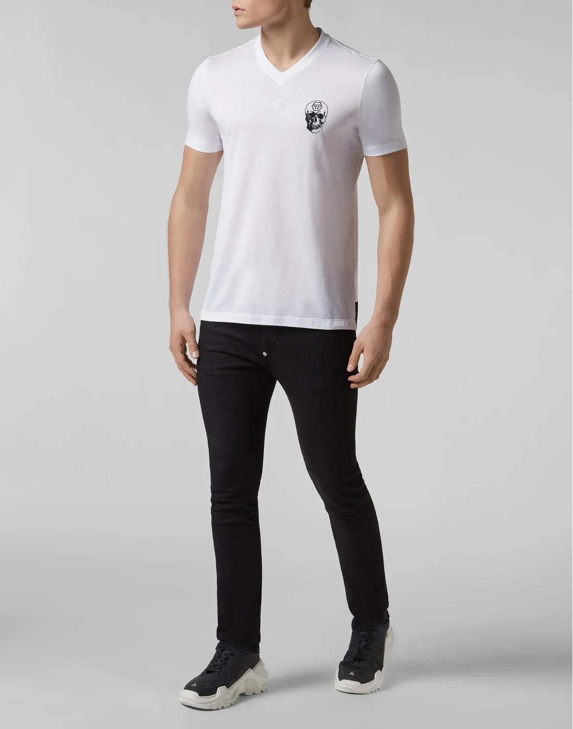 T-shirt Round Neck SS Skull, цвет: Белый