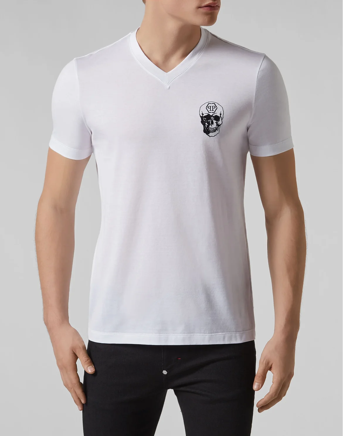 T-shirt Round Neck SS Skull, цвет: Белый