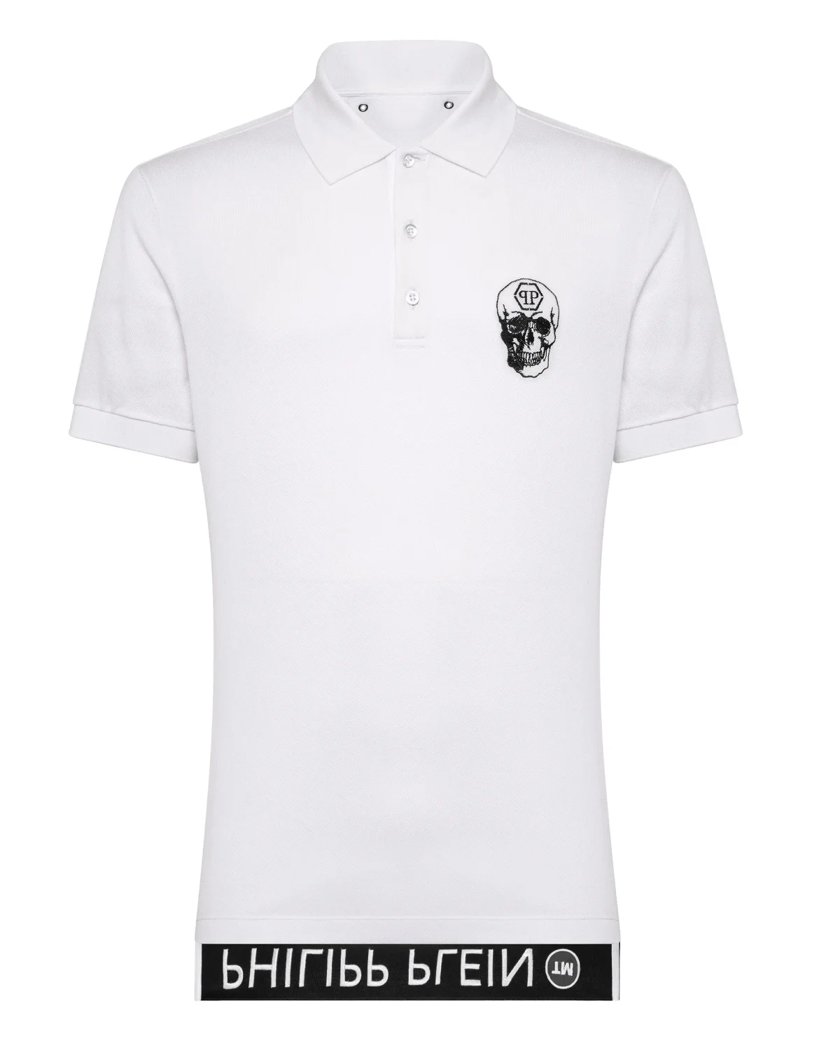 Slim Fit Polo shirt SS Skull, цвет: Белый