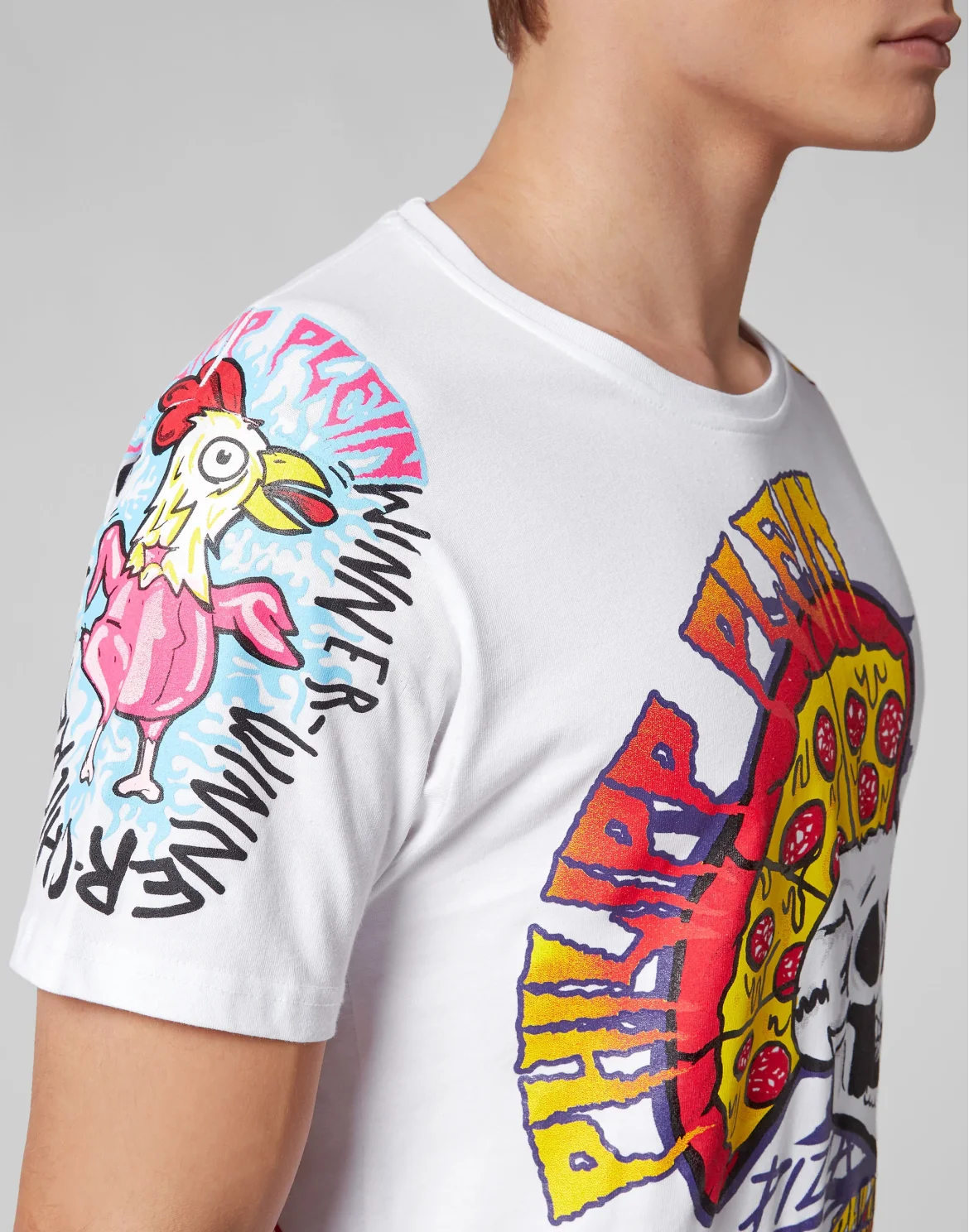 T-shirt Round Neck SS Pizza boy, цвет: Белый