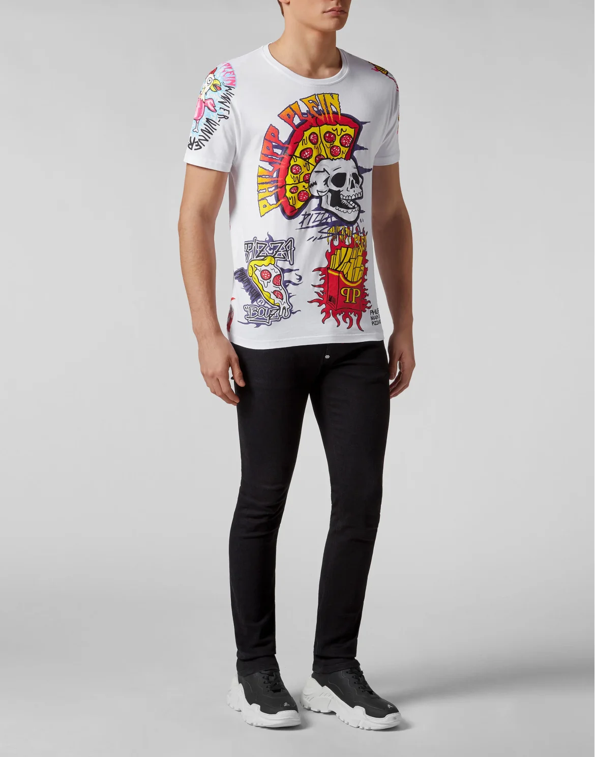 T-shirt Round Neck SS Pizza boy, цвет: Белый