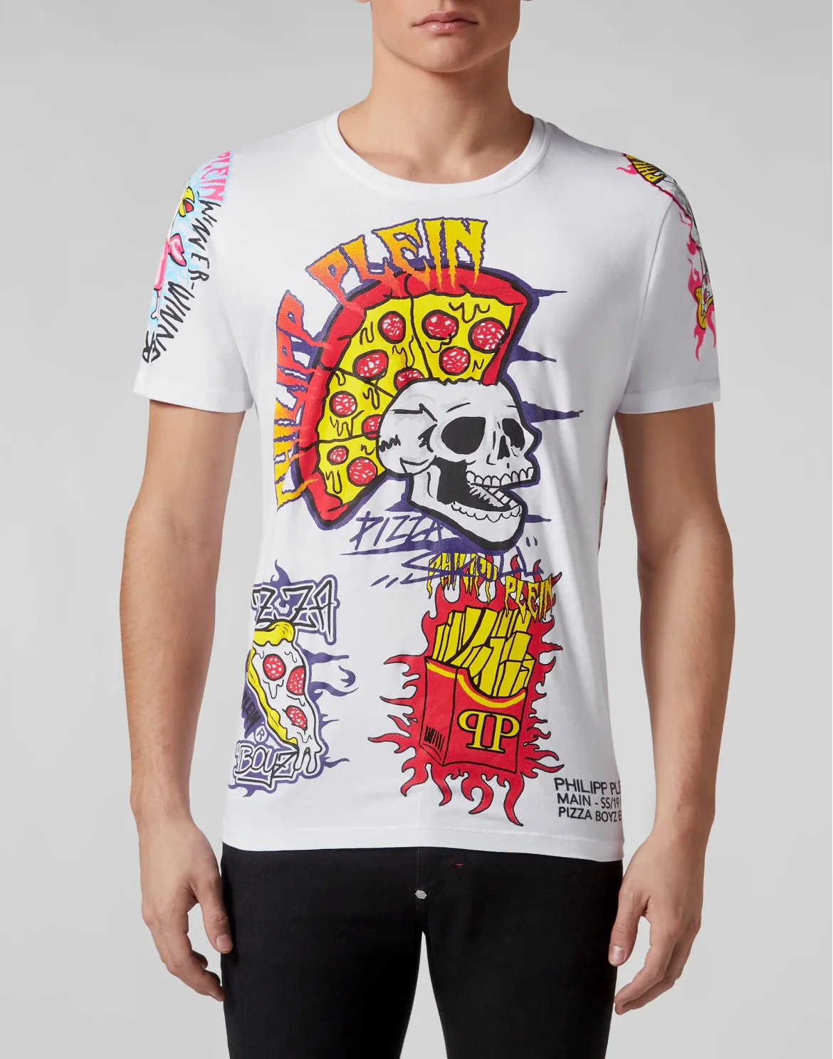 T-shirt Round Neck SS Pizza boy, цвет: Белый
