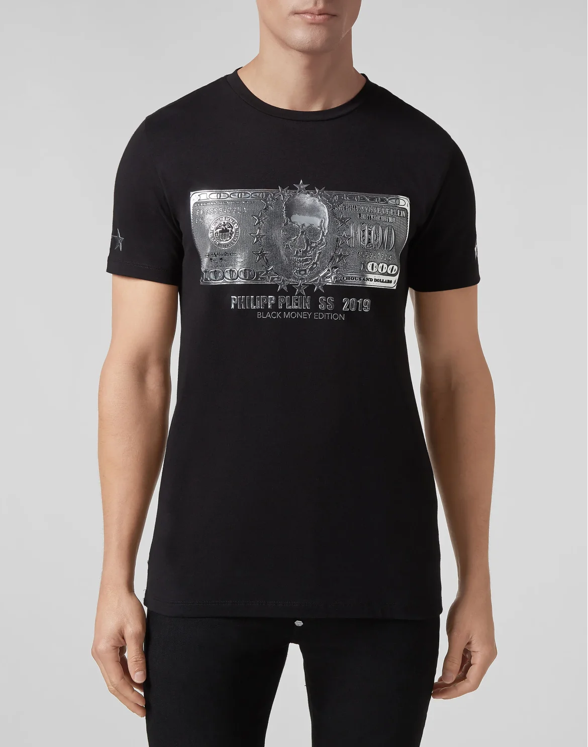 T-shirt Round Neck SS Dollar, цвет: Черный