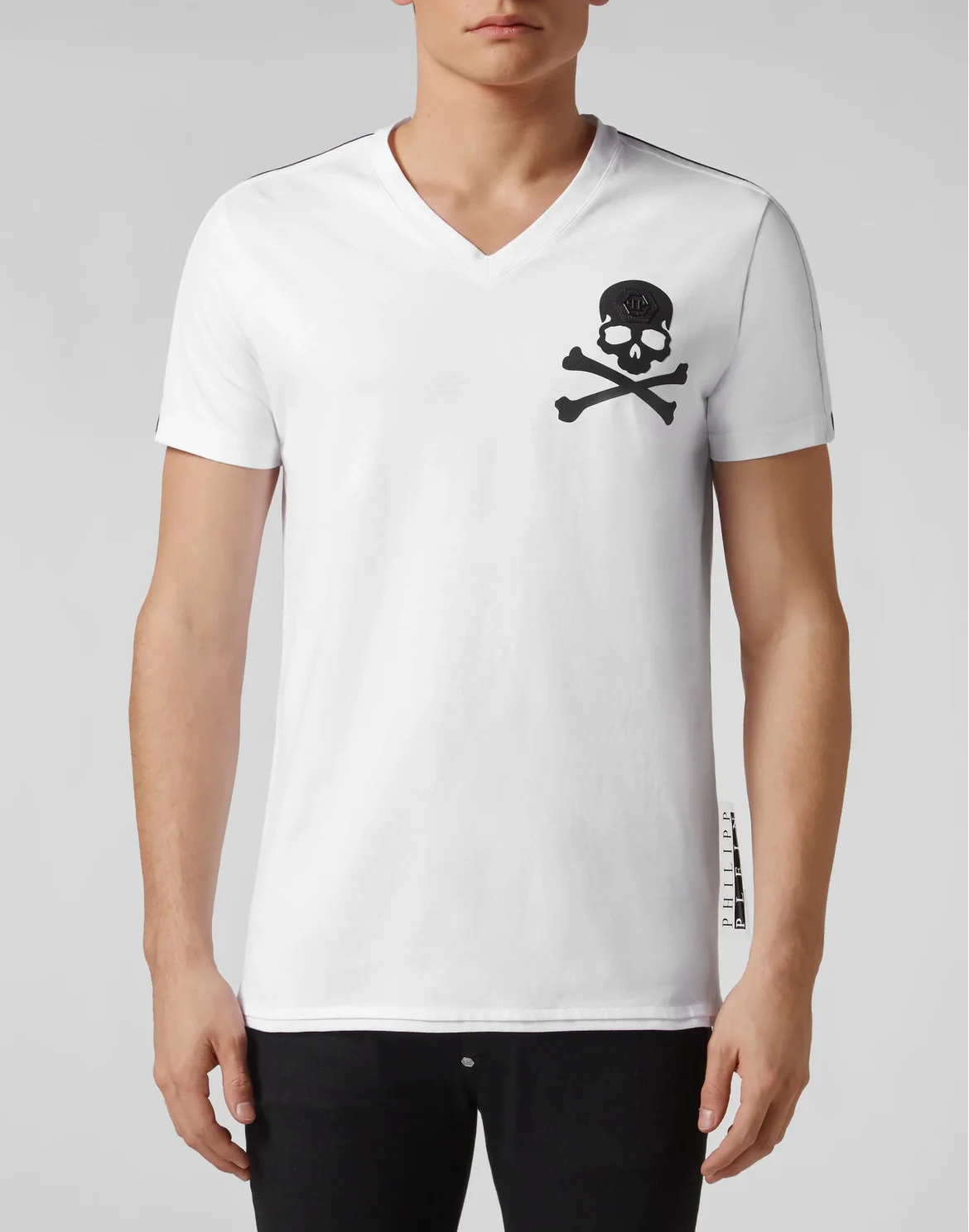 T-shirt V-Neck SS Philipp Plein TM, цвет: Белый
