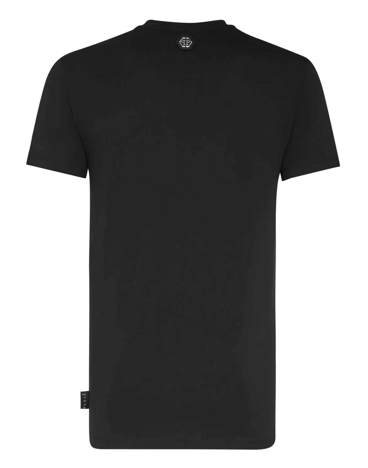 T-shirt Black Cut Round Neck Skull, цвет: Черный