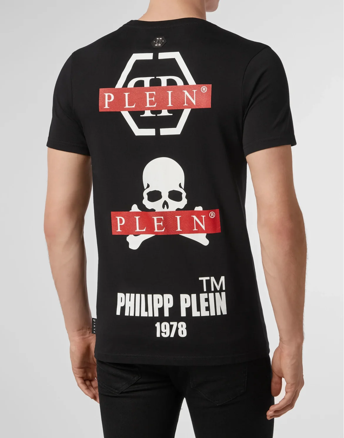 T-shirt Platinum Cut Round Neck Skull, цвет: Черный