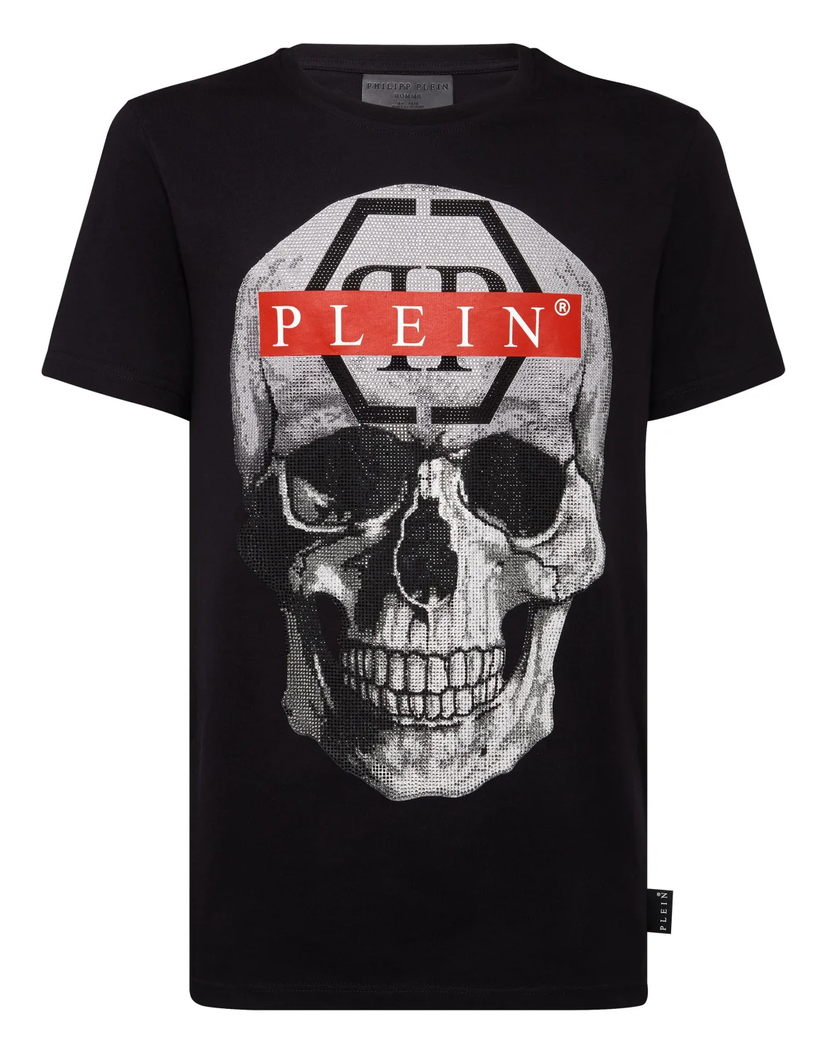 T-shirt Platinum Cut Round Neck Skull, цвет: Черный