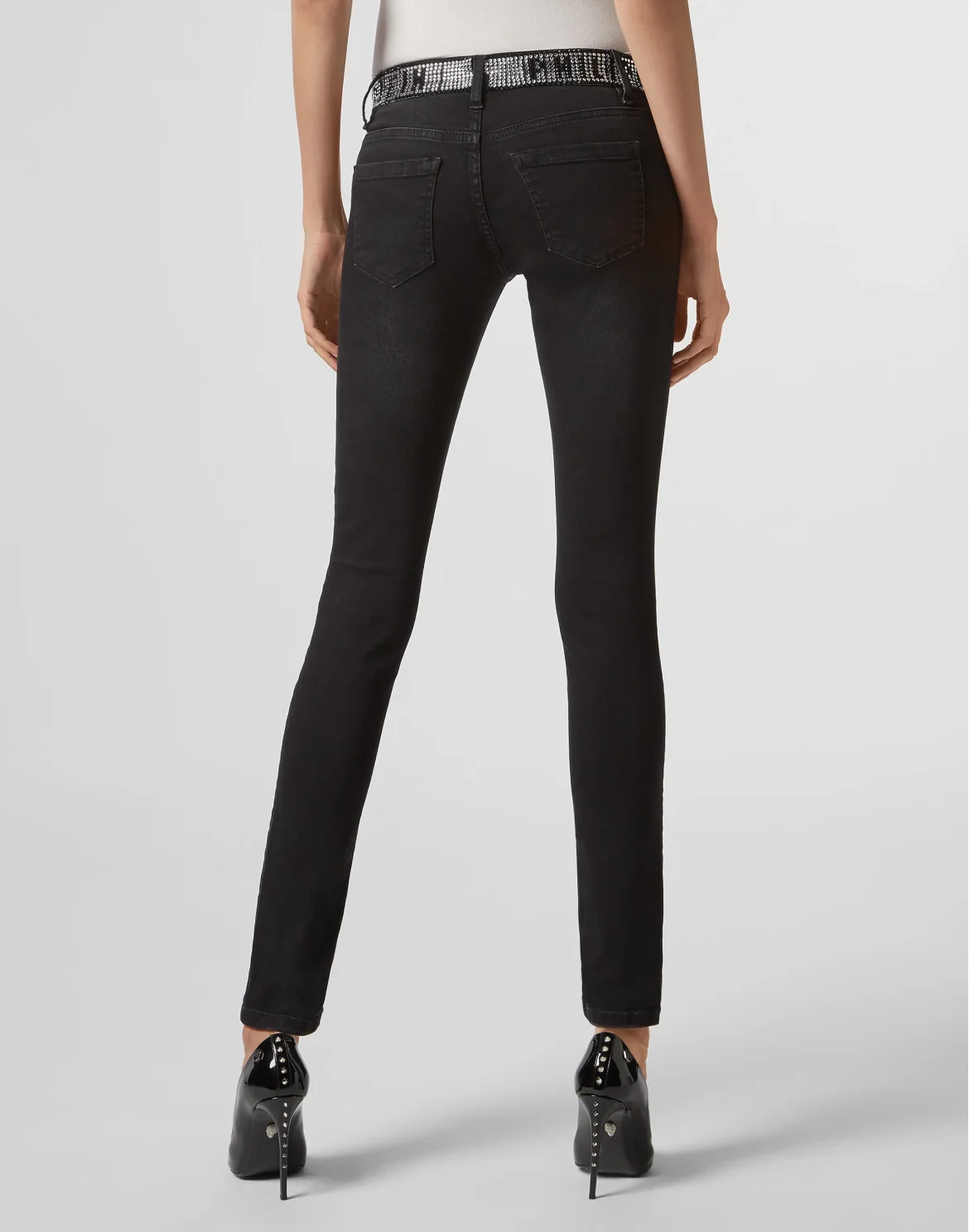 Slim Fit Crystal Plein, цвет: Серый