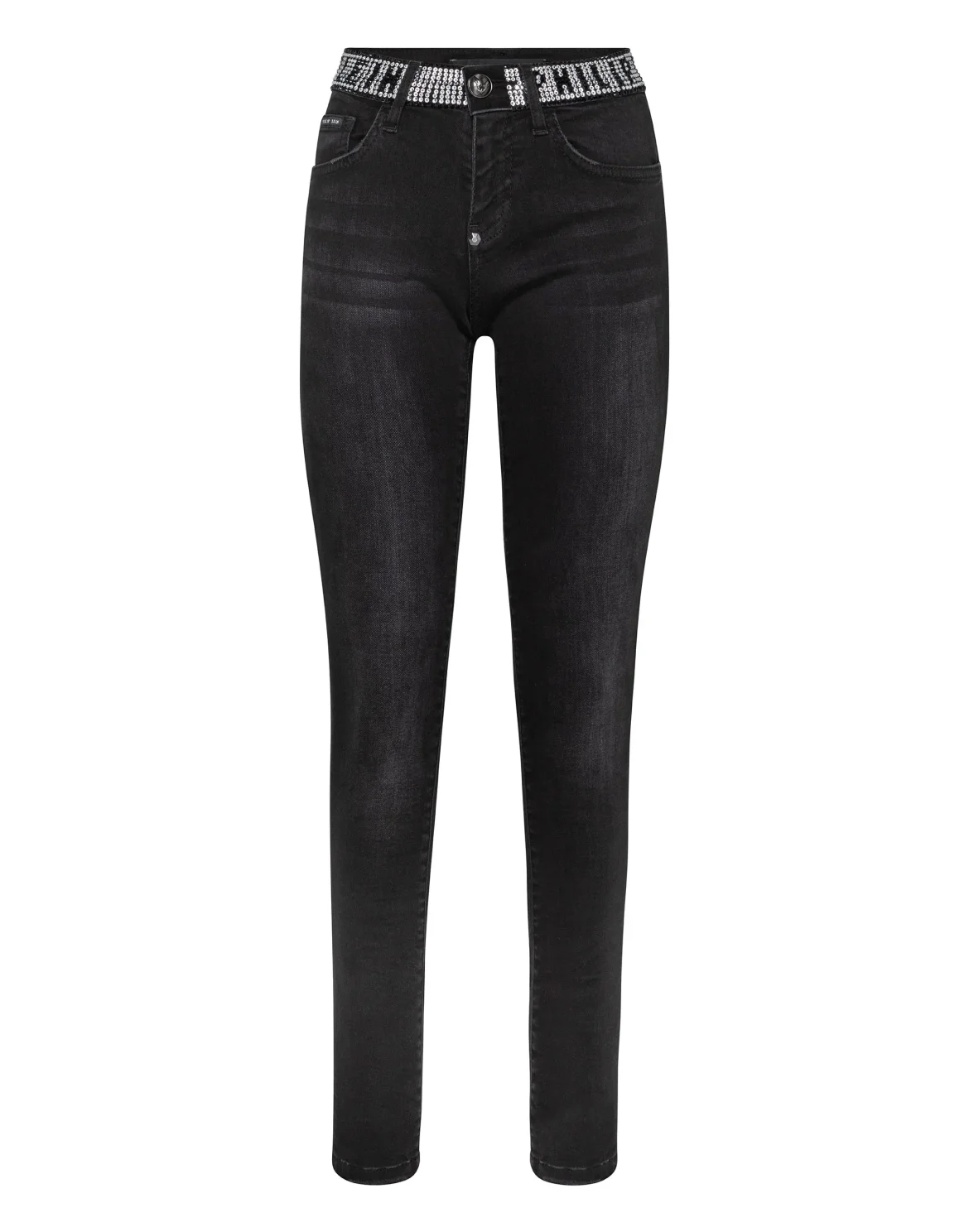 Slim Fit Crystal Plein, цвет: Серый