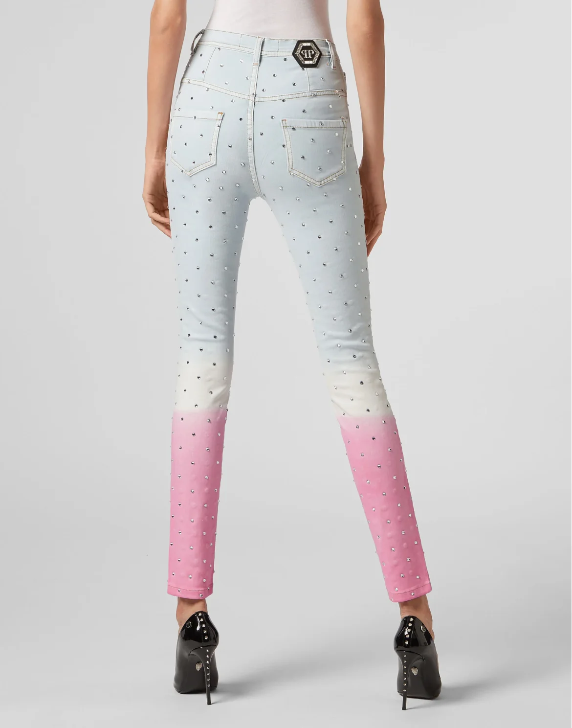 Super High Waist Jegging Crystal, цвет: Розовый