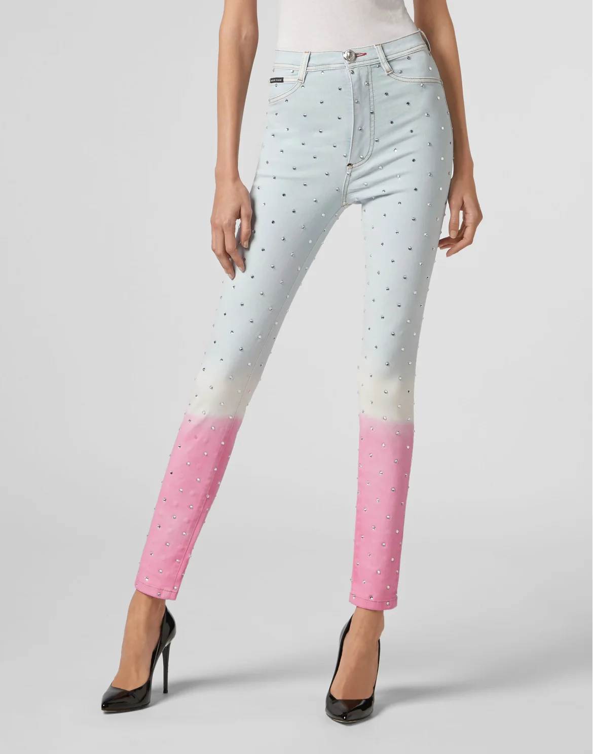 Super High Waist Jegging Crystal, цвет: Розовый