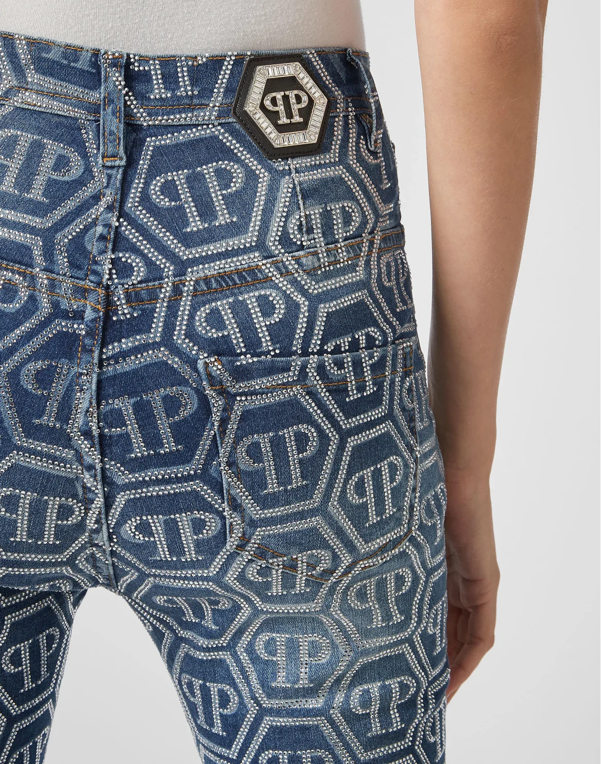 Super High Waist Jegging All over PP, цвет: Синий
