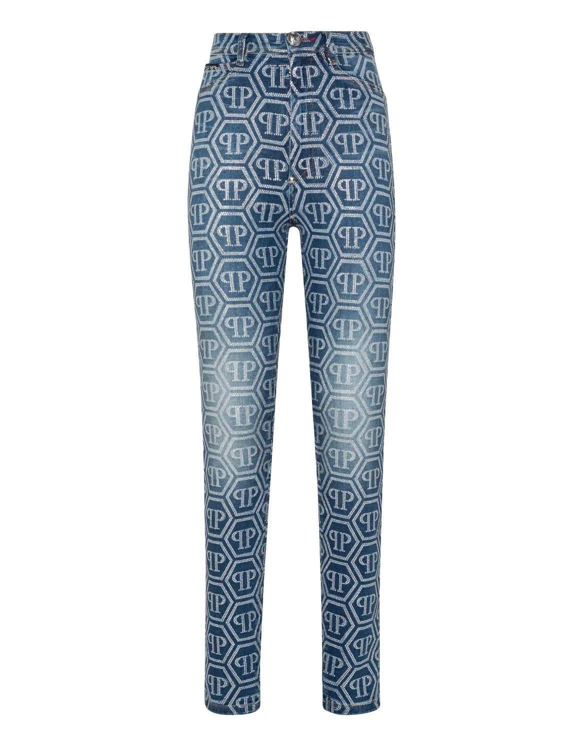 Super High Waist Jegging All over PP, цвет: Синий