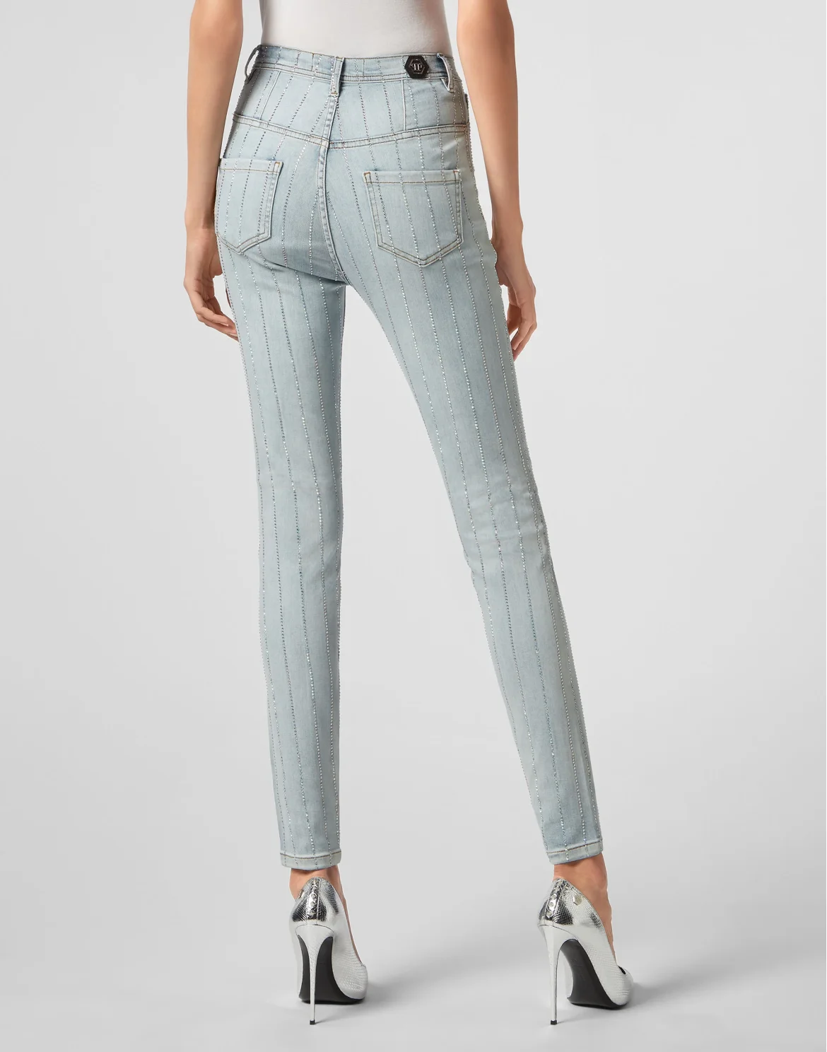 Super High Waist Jegging Crystal, цвет: Голубой