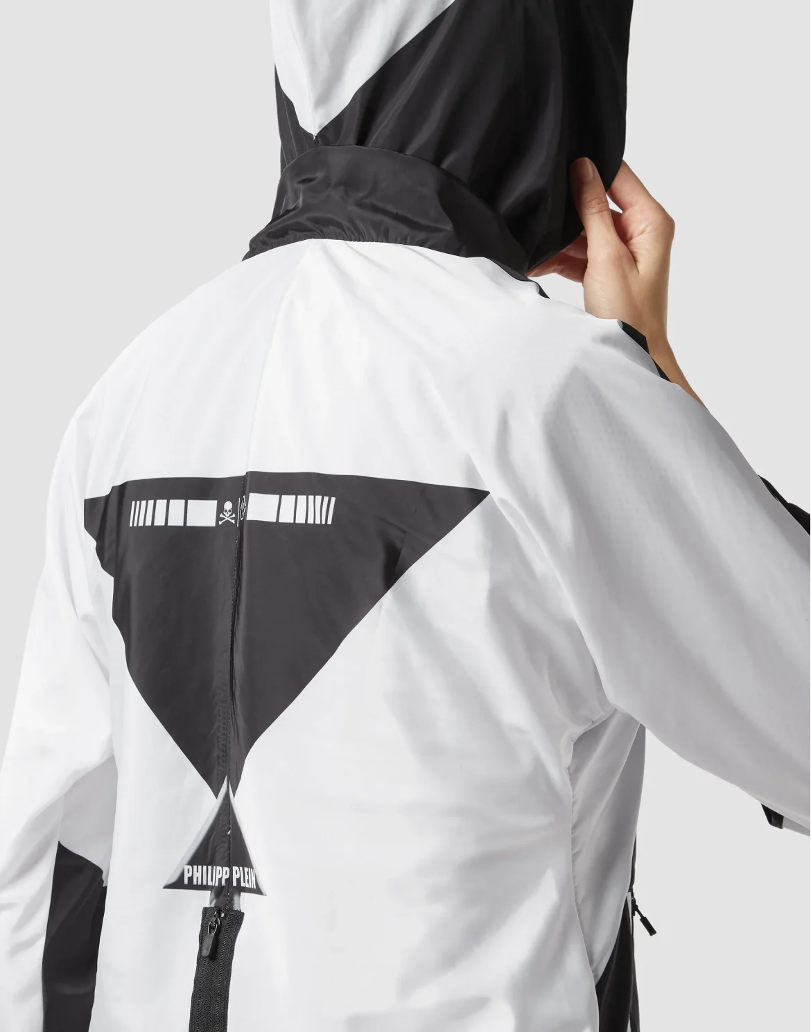 Hoodie Sweatjacket Geometric, цвет: Белый