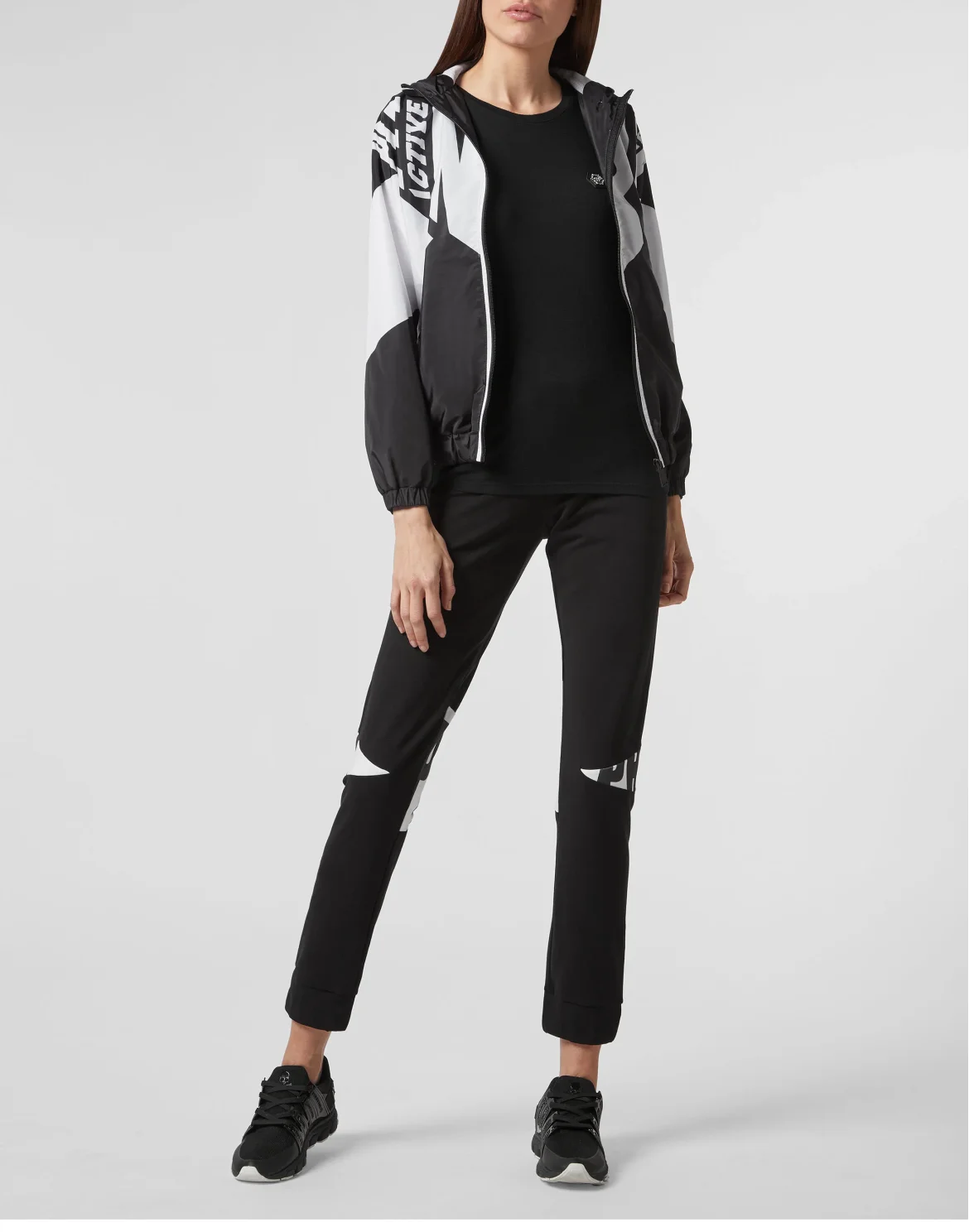 Hoodie Sweatjacket Geometric, цвет: Белый
