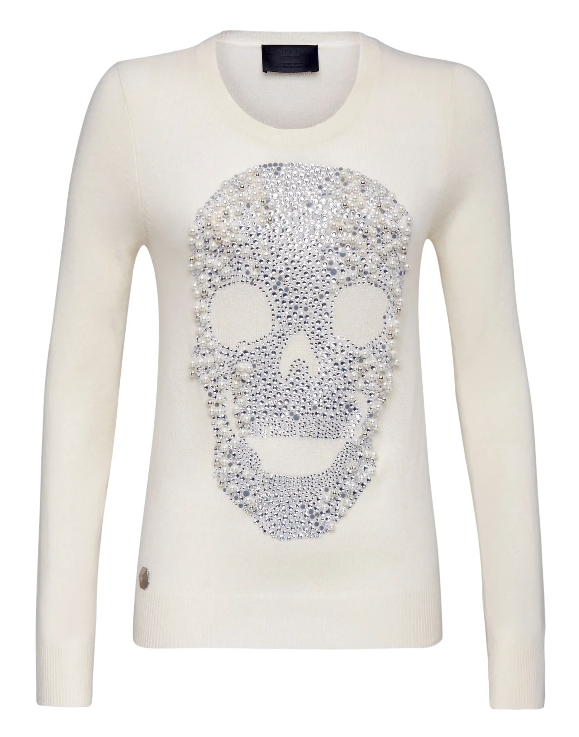 Pullover Round Neck LS Skull, цвет: Белый