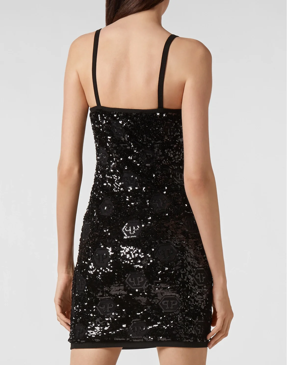 Short Dress Paillettes, цвет: Черный