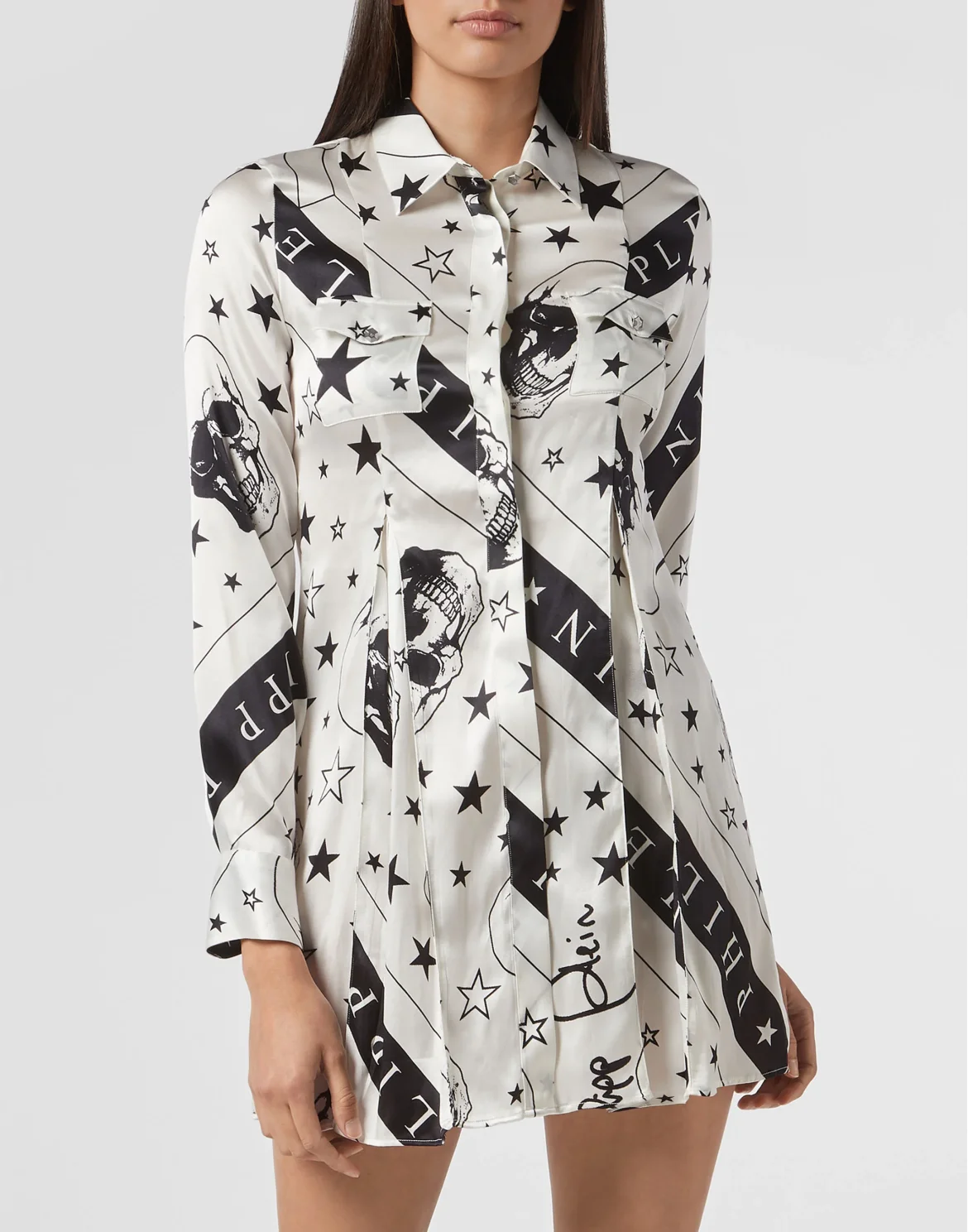 Shirt dress Stars and skull, цвет: Белый