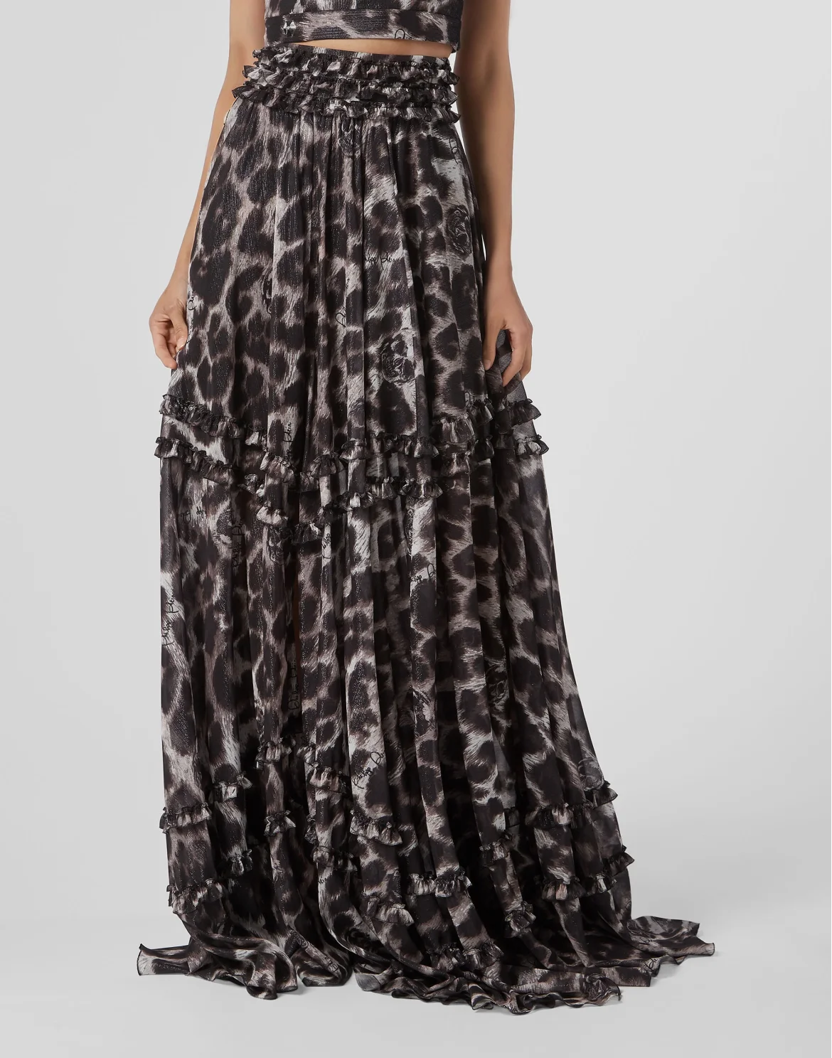 Long Skirt Maculate, цвет: Леопард