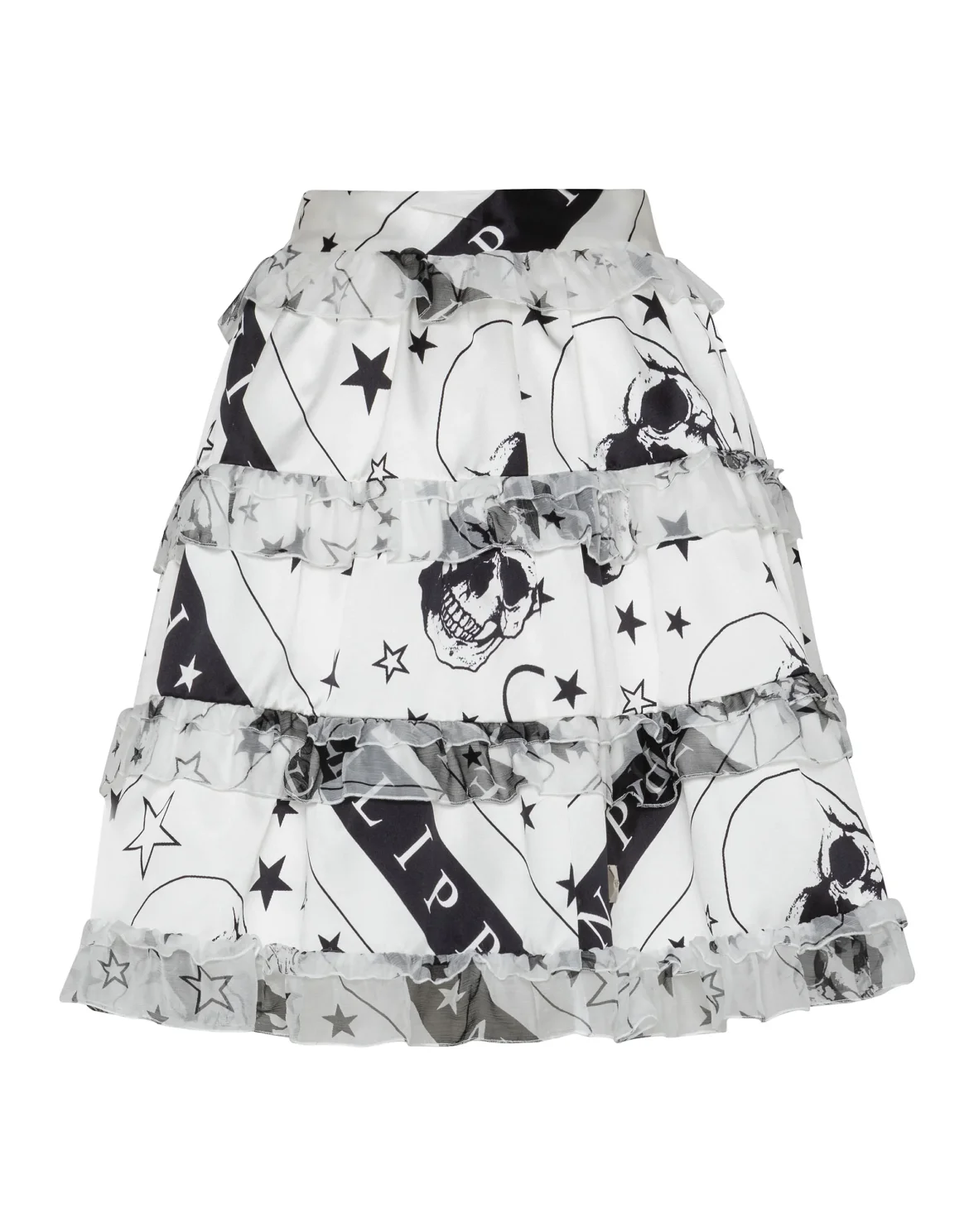 Short Skirt Stars and skull, цвет: Белый