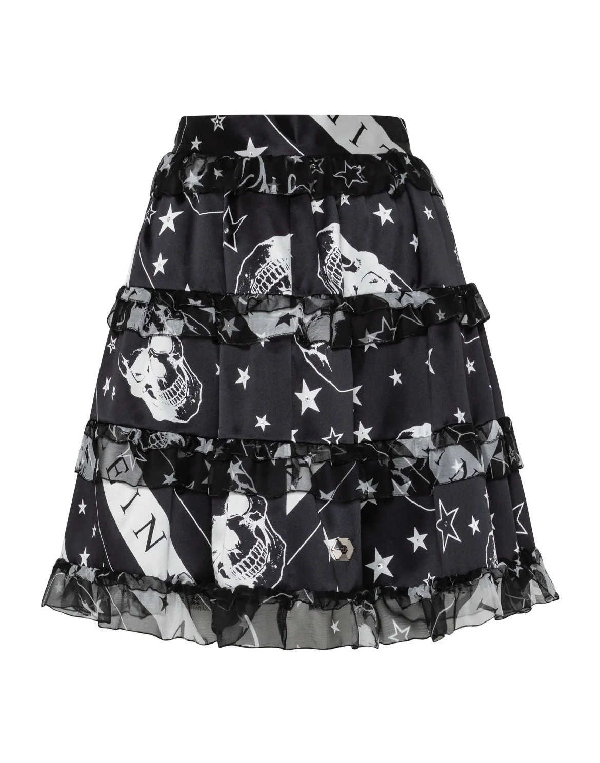 Short Skirt Stars and skull, цвет: Черный