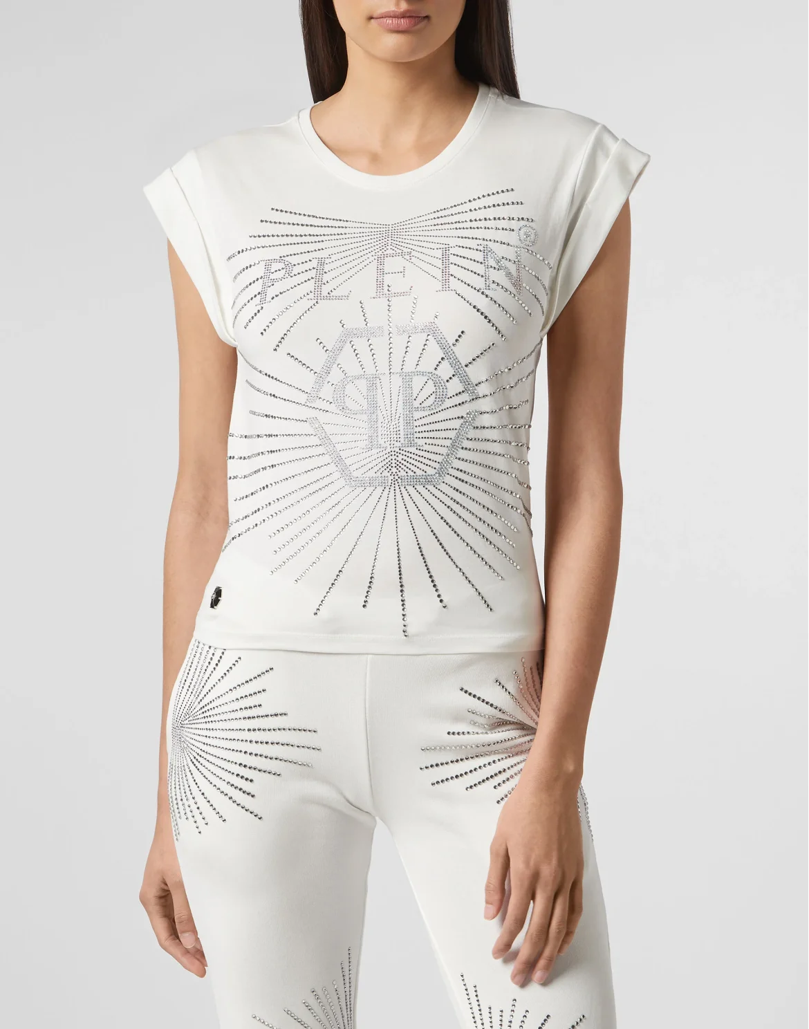 T-shirt Round Neck SS Crystal, цвет: Белый
