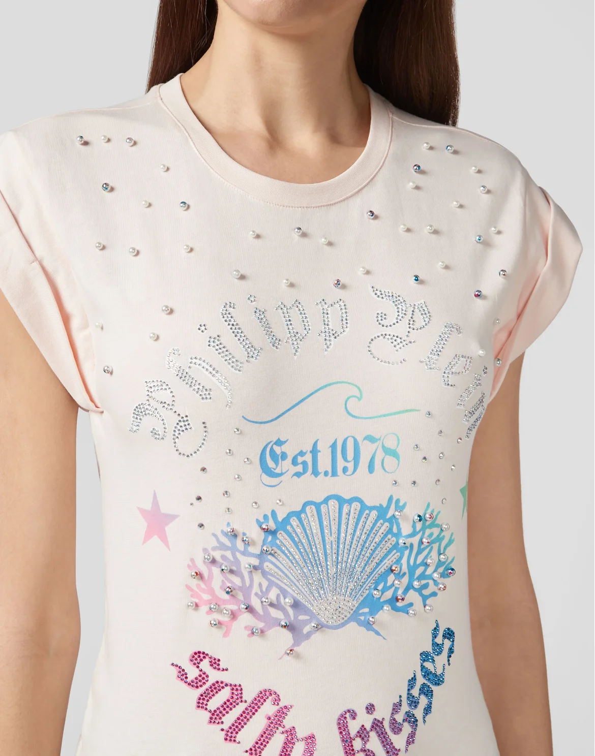 T-shirt Round Neck SS Underwater, цвет: Розовый
