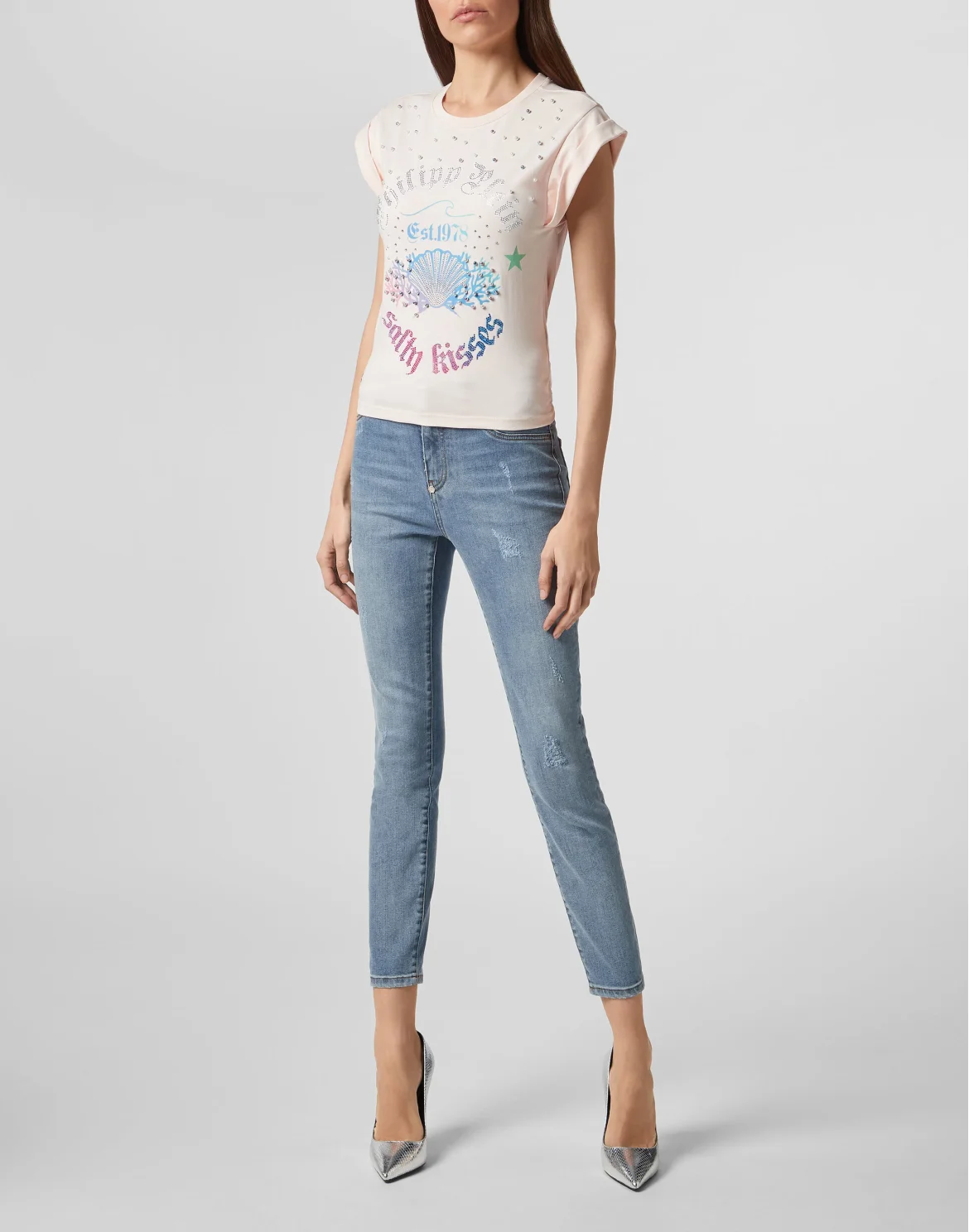 T-shirt Round Neck SS Underwater, цвет: Розовый