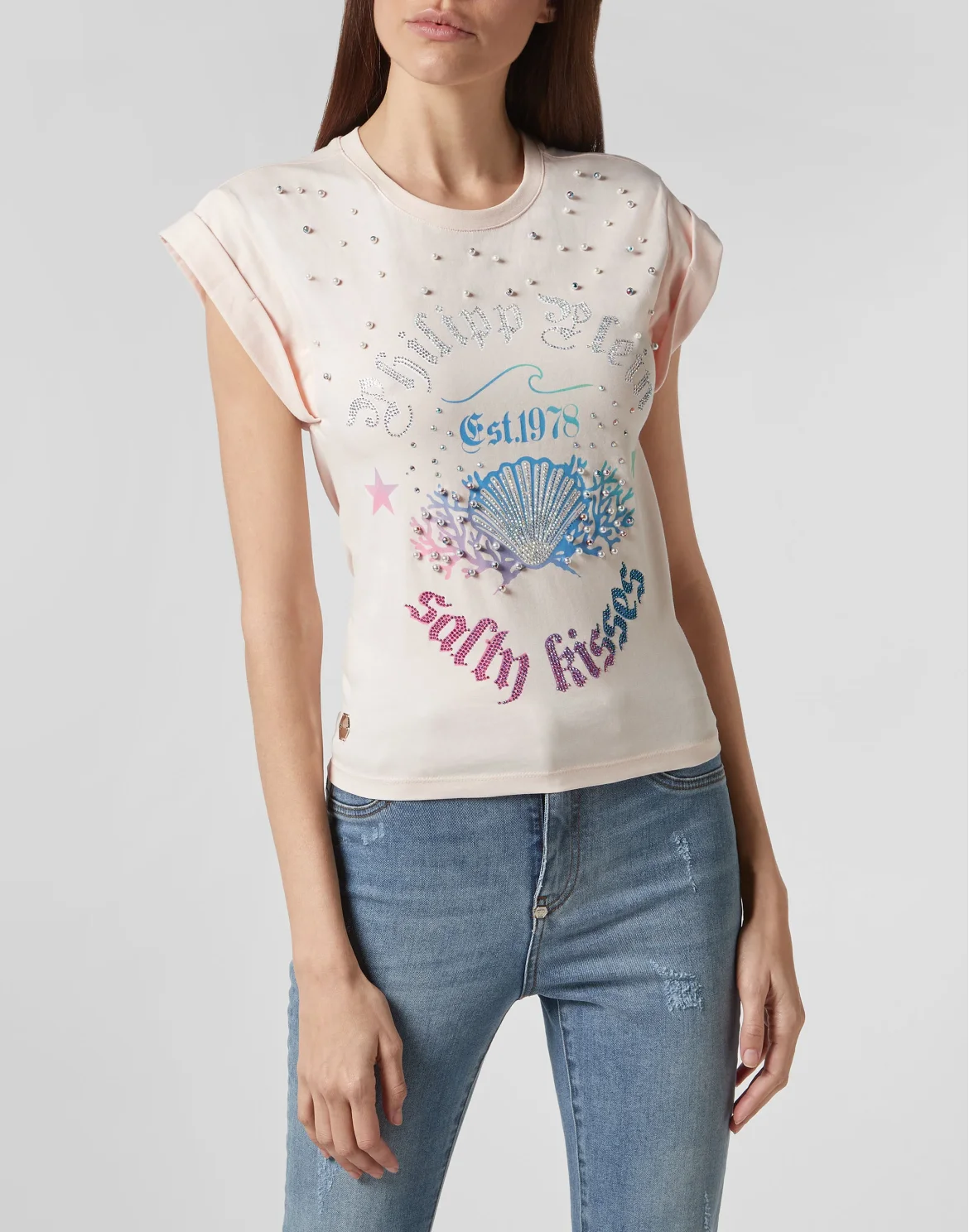 T-shirt Round Neck SS Underwater, цвет: Розовый