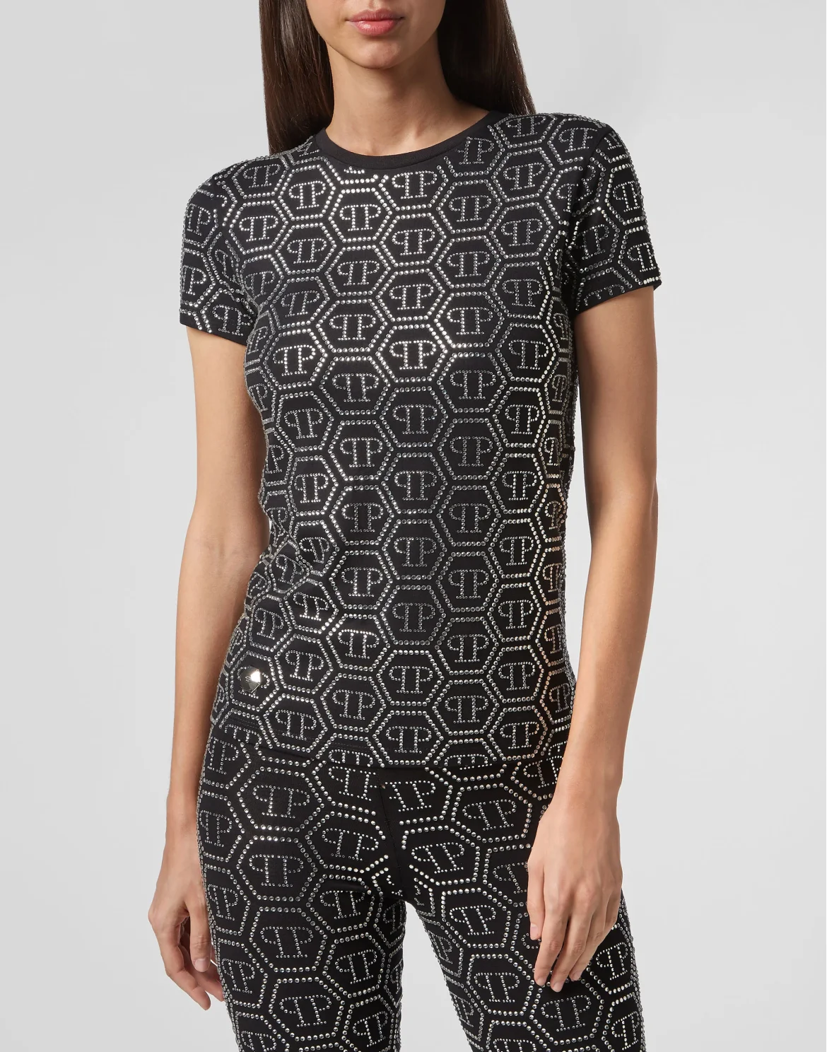 T-shirt Round Neck SS All over PP, цвет: Черный