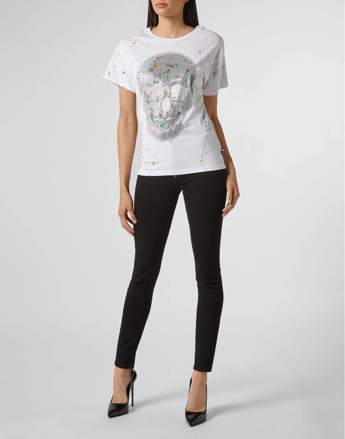 T-shirt Round Neck SS Skull, цвет: Белый