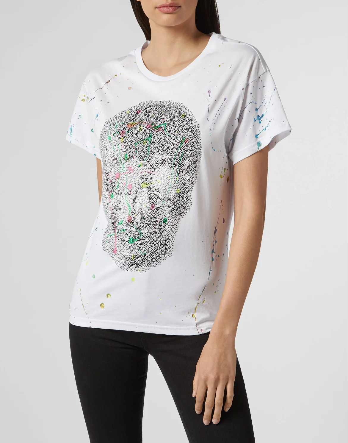 T-shirt Round Neck SS Skull, цвет: Белый