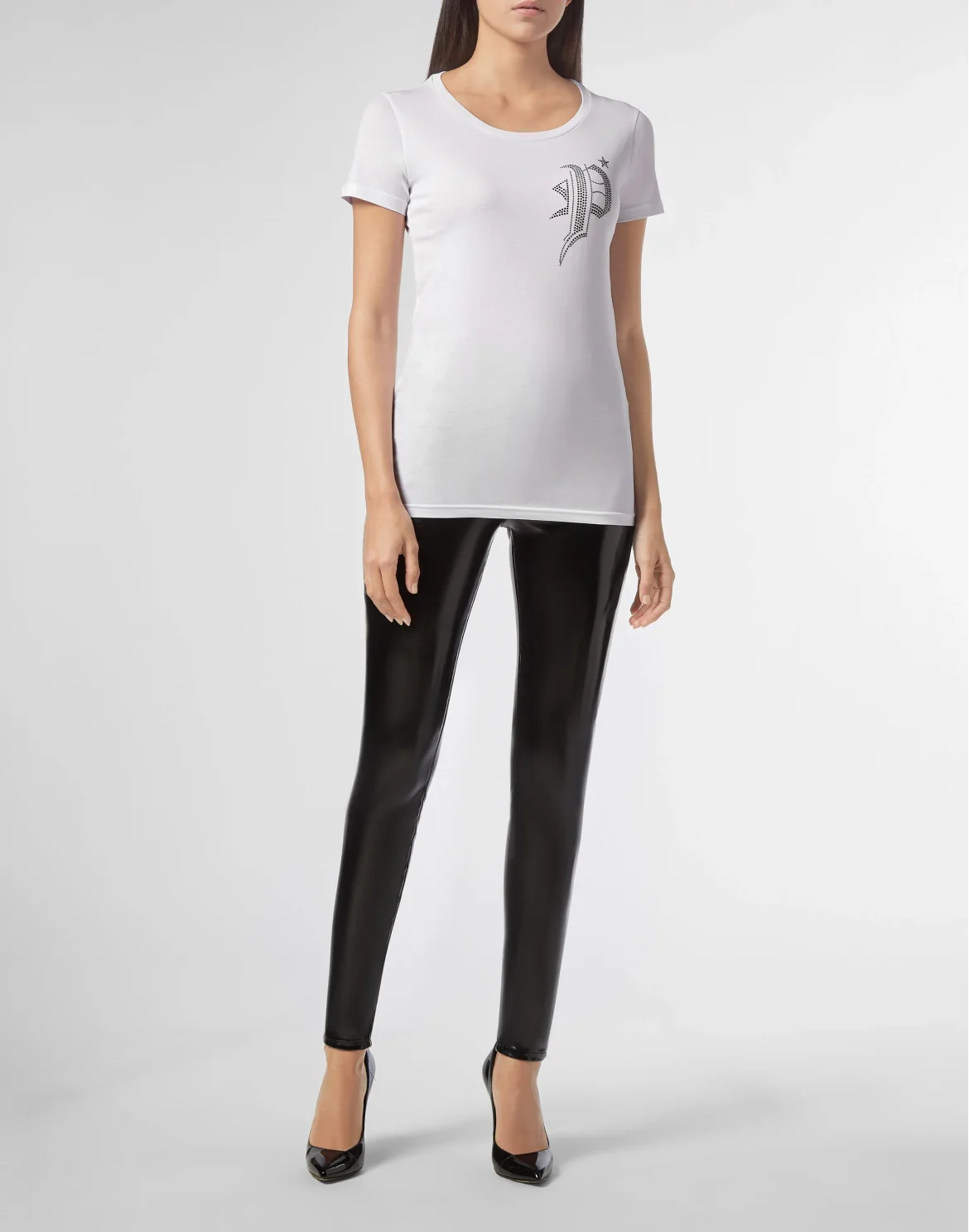 T-shirt Round Neck SS Gothic Plein, цвет: Белый
