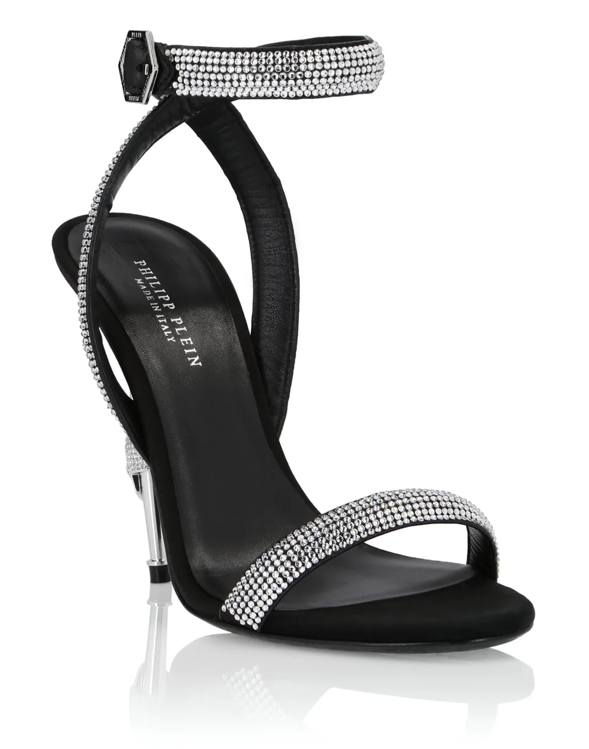 Sandals High Heels Crystal, цвет: Серебристый