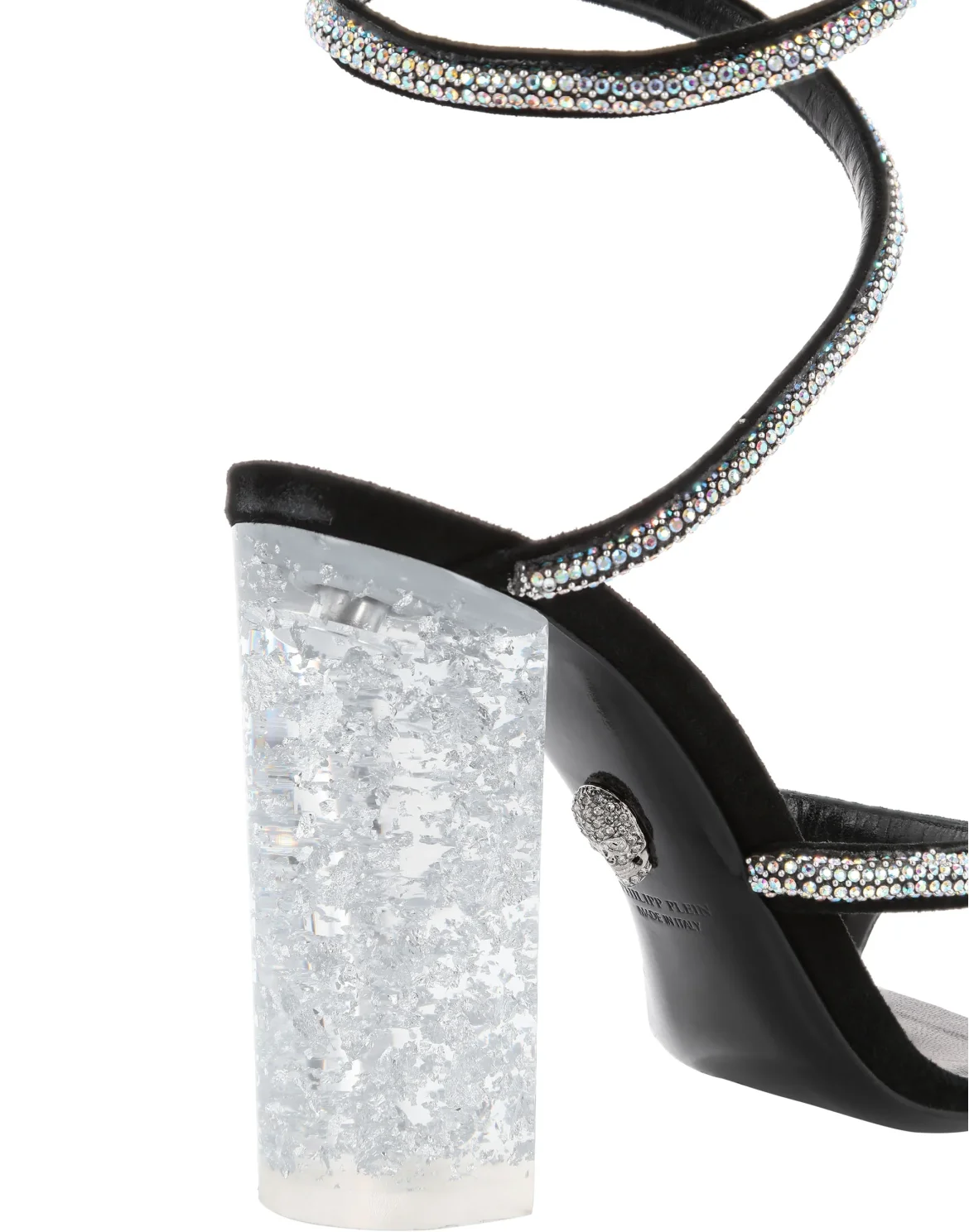 Sandals High Heels Crystal, цвет: Серебристый