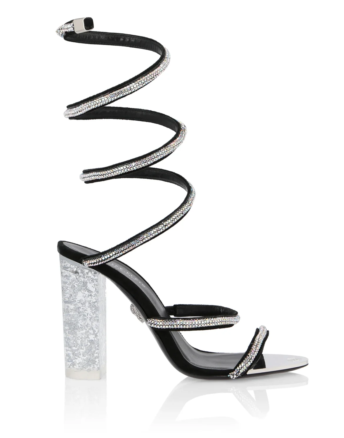Sandals High Heels Crystal, цвет: Серебристый