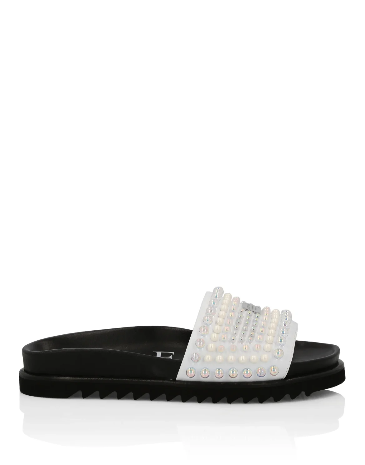 Sandals Flat Crystal, цвет: Белый
