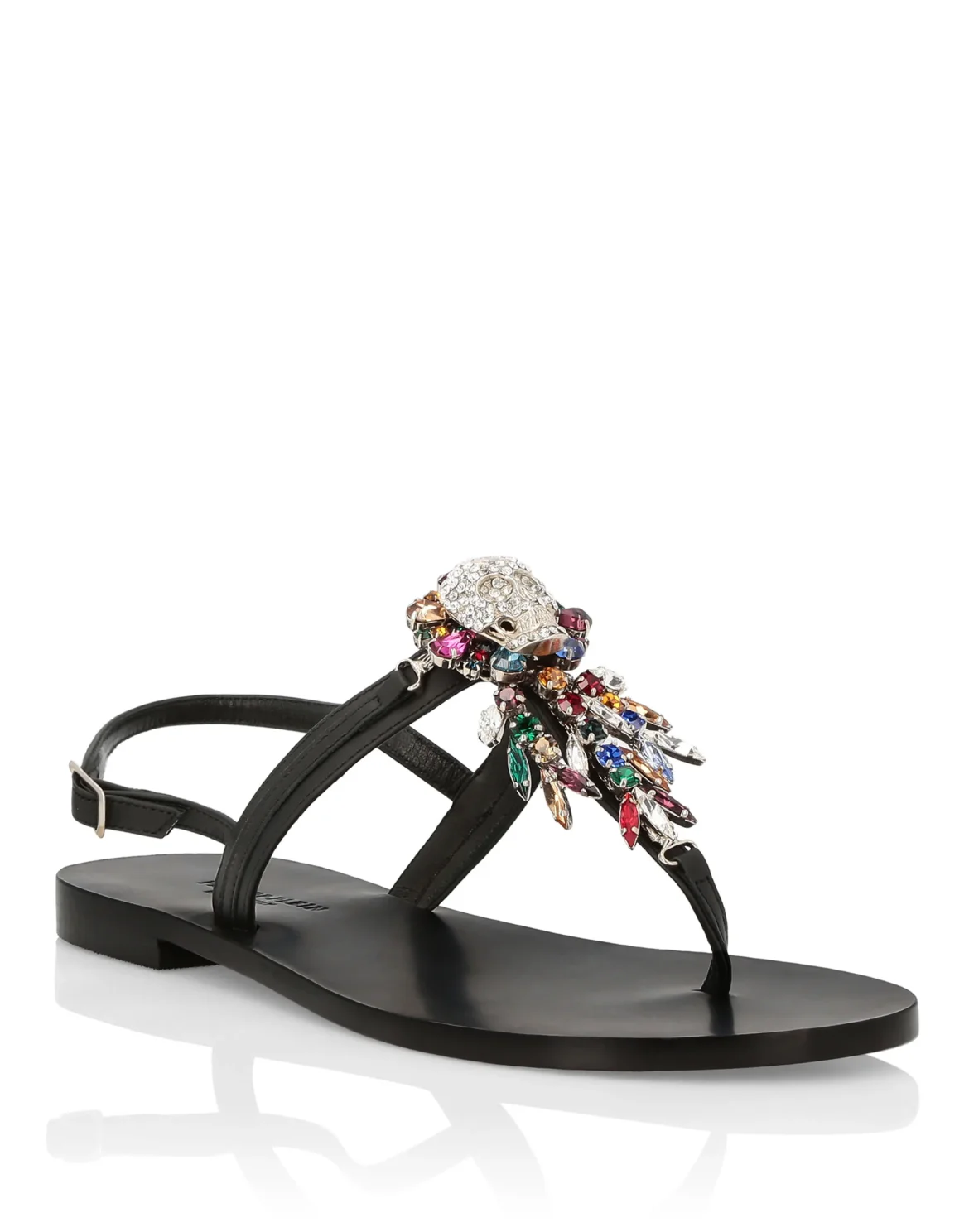 Sandals Flat Skull, цвет: Черный