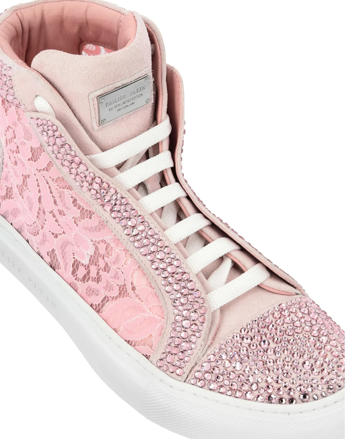 Hi-Top Sneakers Crystal, цвет: Розовый