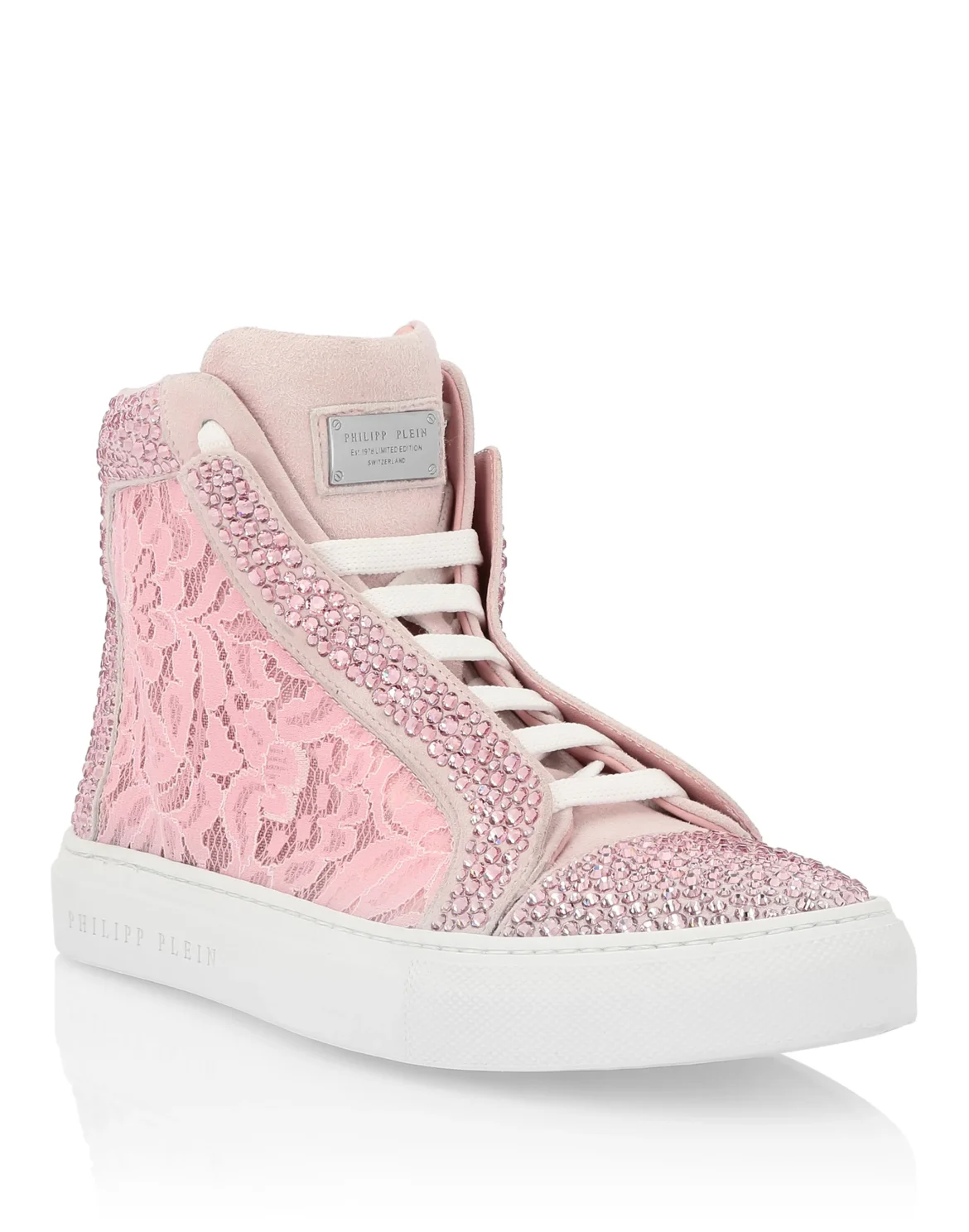 Hi-Top Sneakers Crystal, цвет: Розовый
