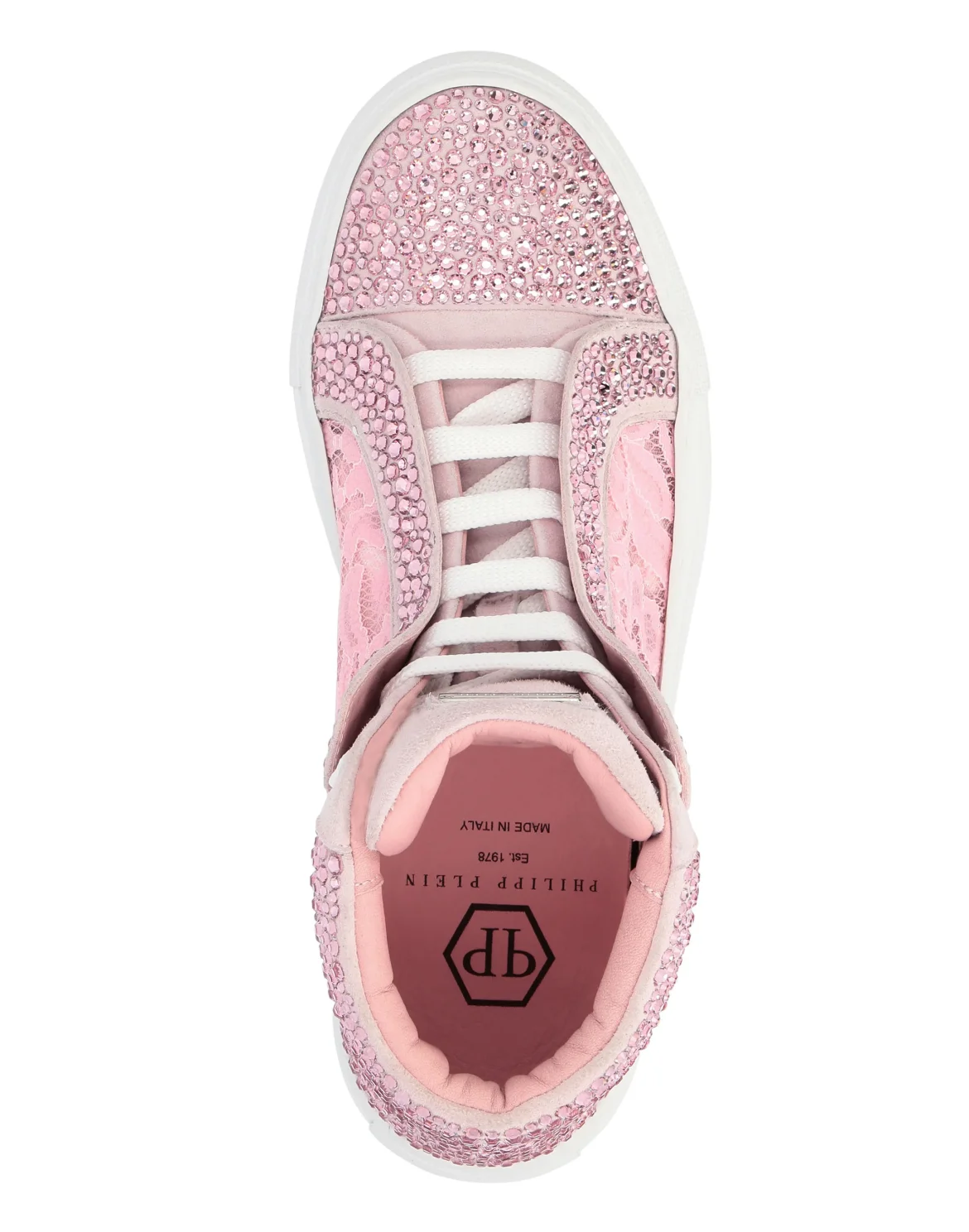 Hi-Top Sneakers Crystal, цвет: Розовый